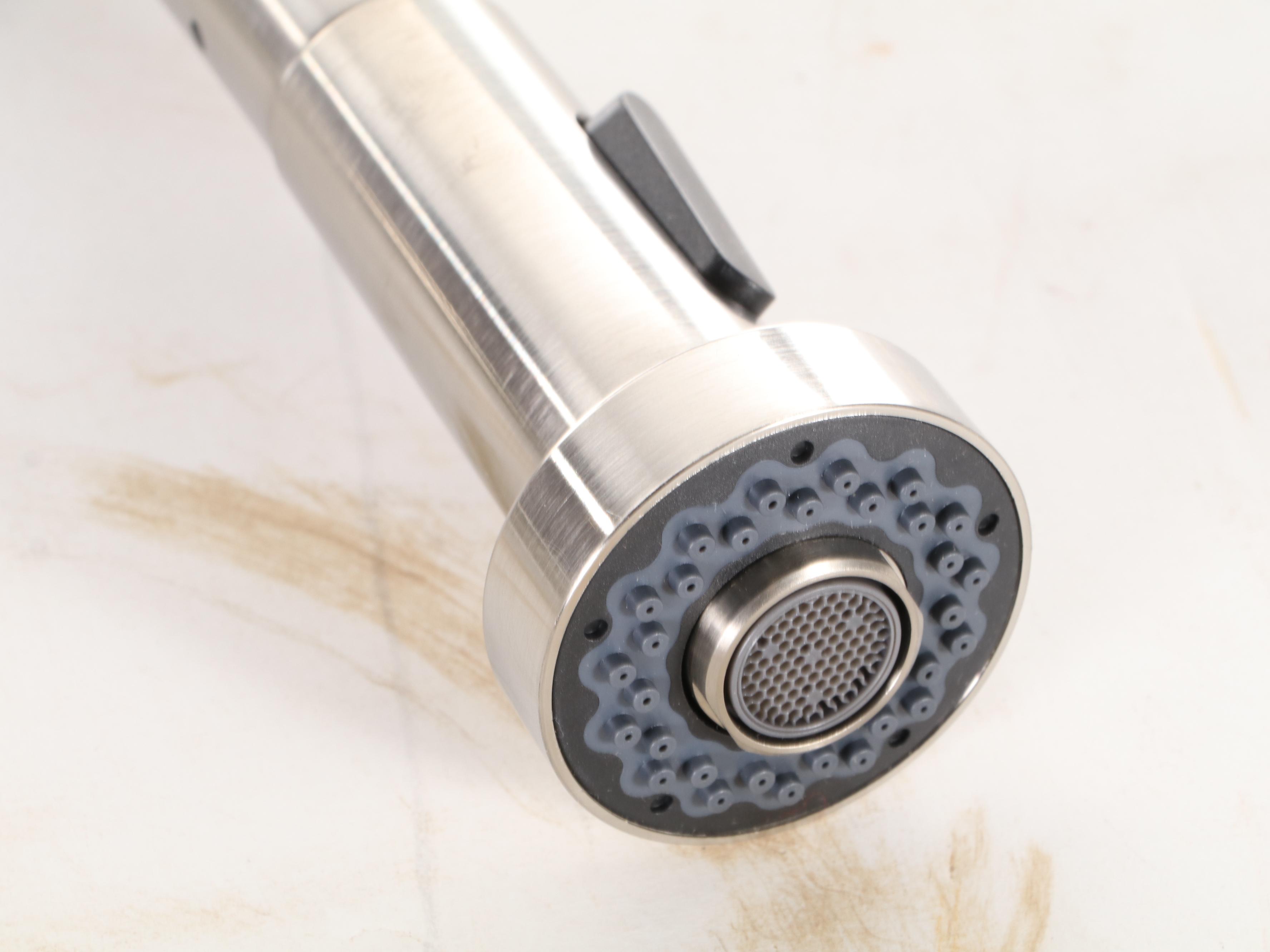 Stainless Steel Double-Bowl Farmhouse Sink with Pull-Down Faucet