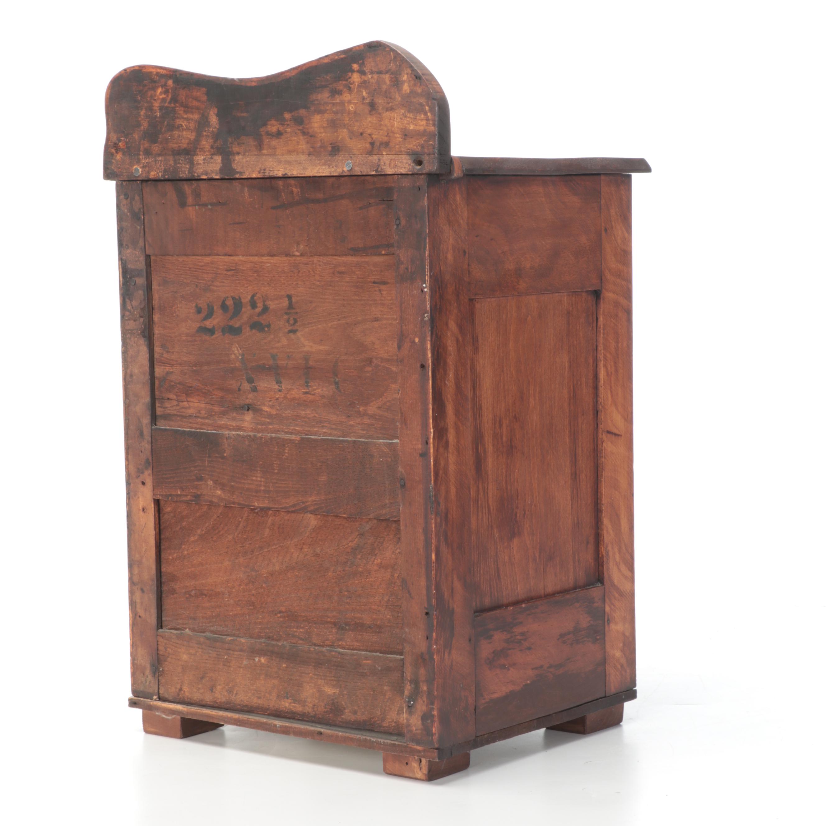 Hand-Crafted Wooden Three Drawer Cabinet