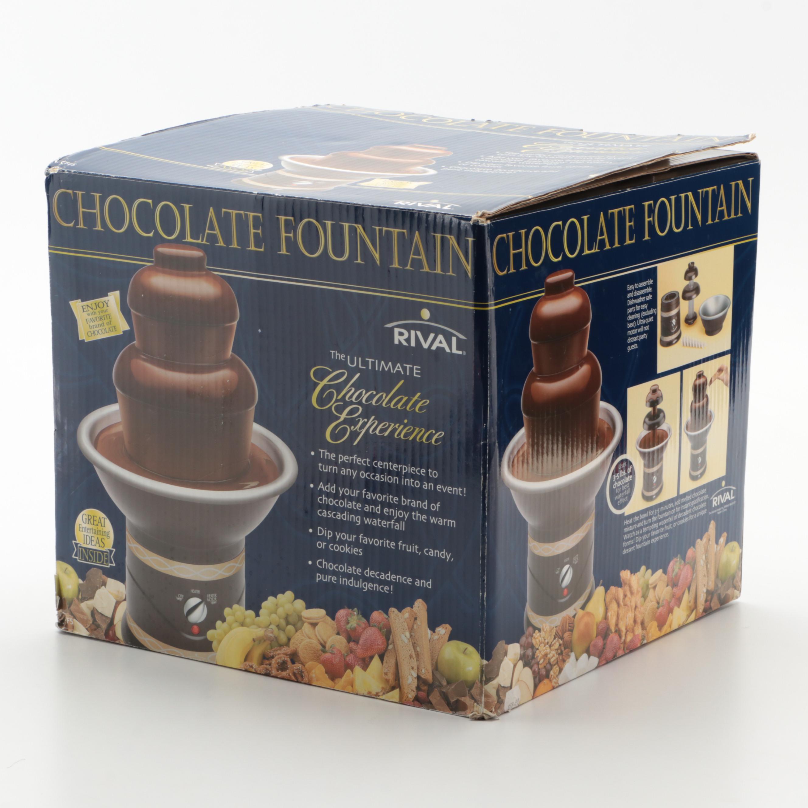 Rival Chocolate Fountain with Popcorn Popper and Popcorn Tubs