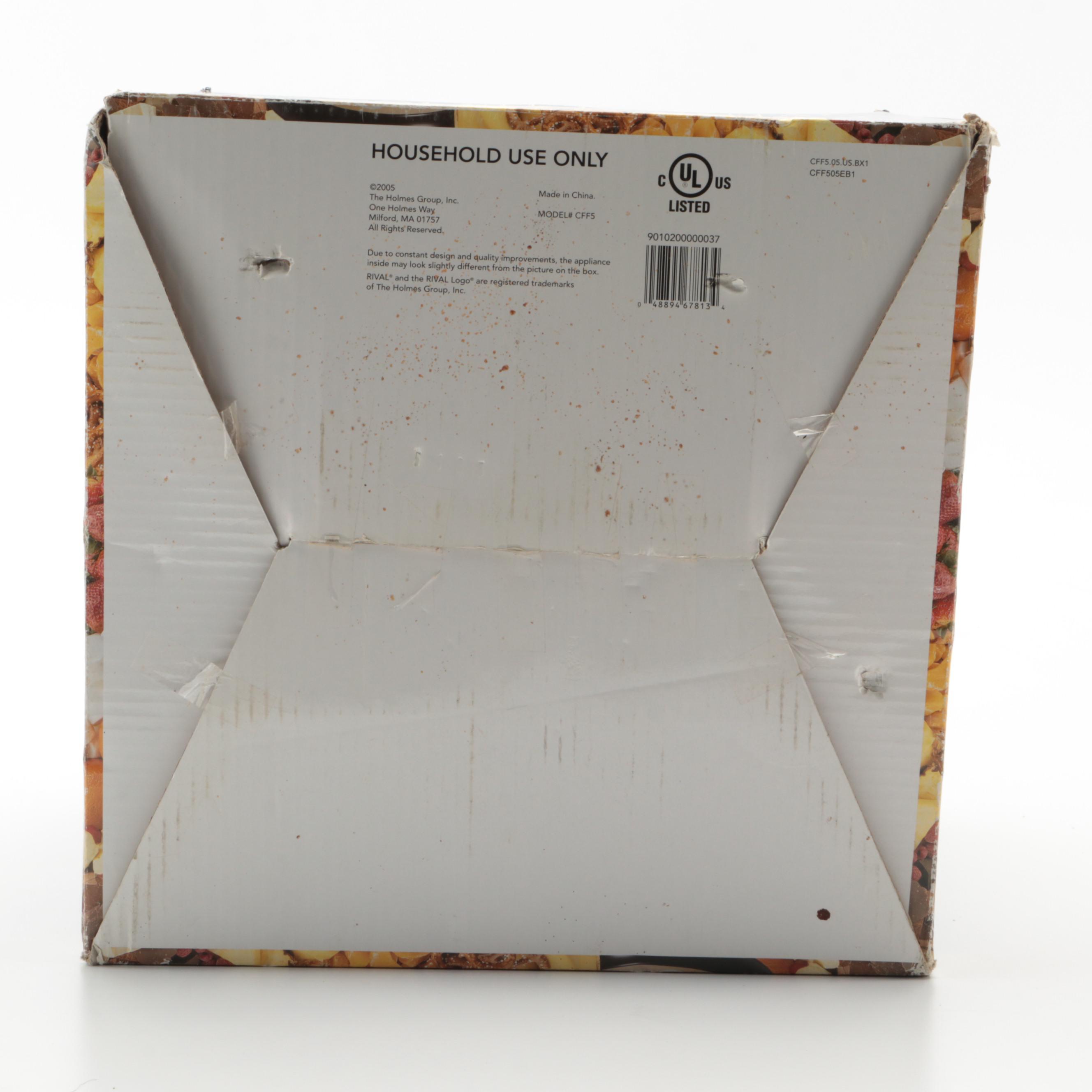 Rival Chocolate Fountain with Popcorn Popper and Popcorn Tubs