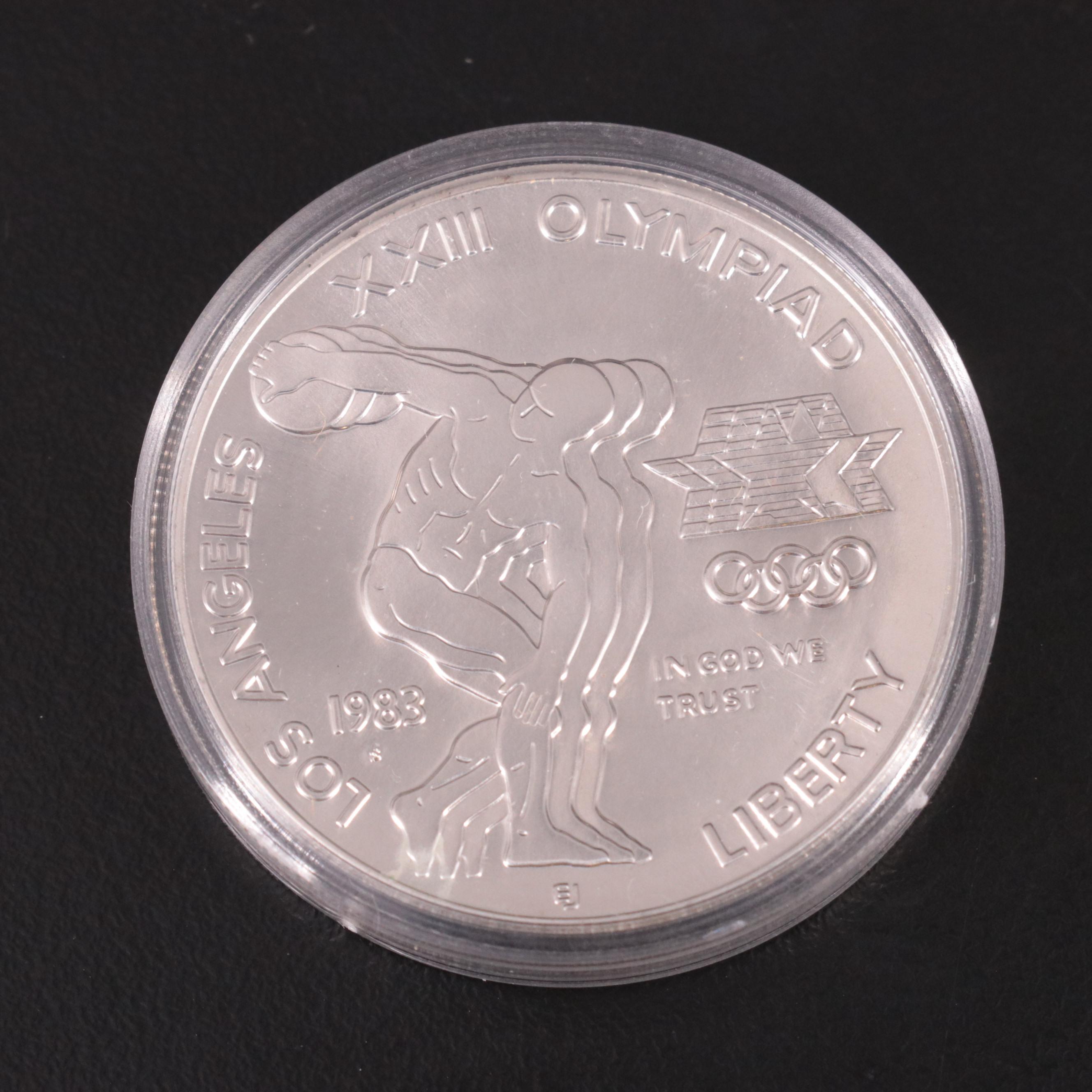 1983 3-Coin Olympic Commemorative Silver Dollar Set