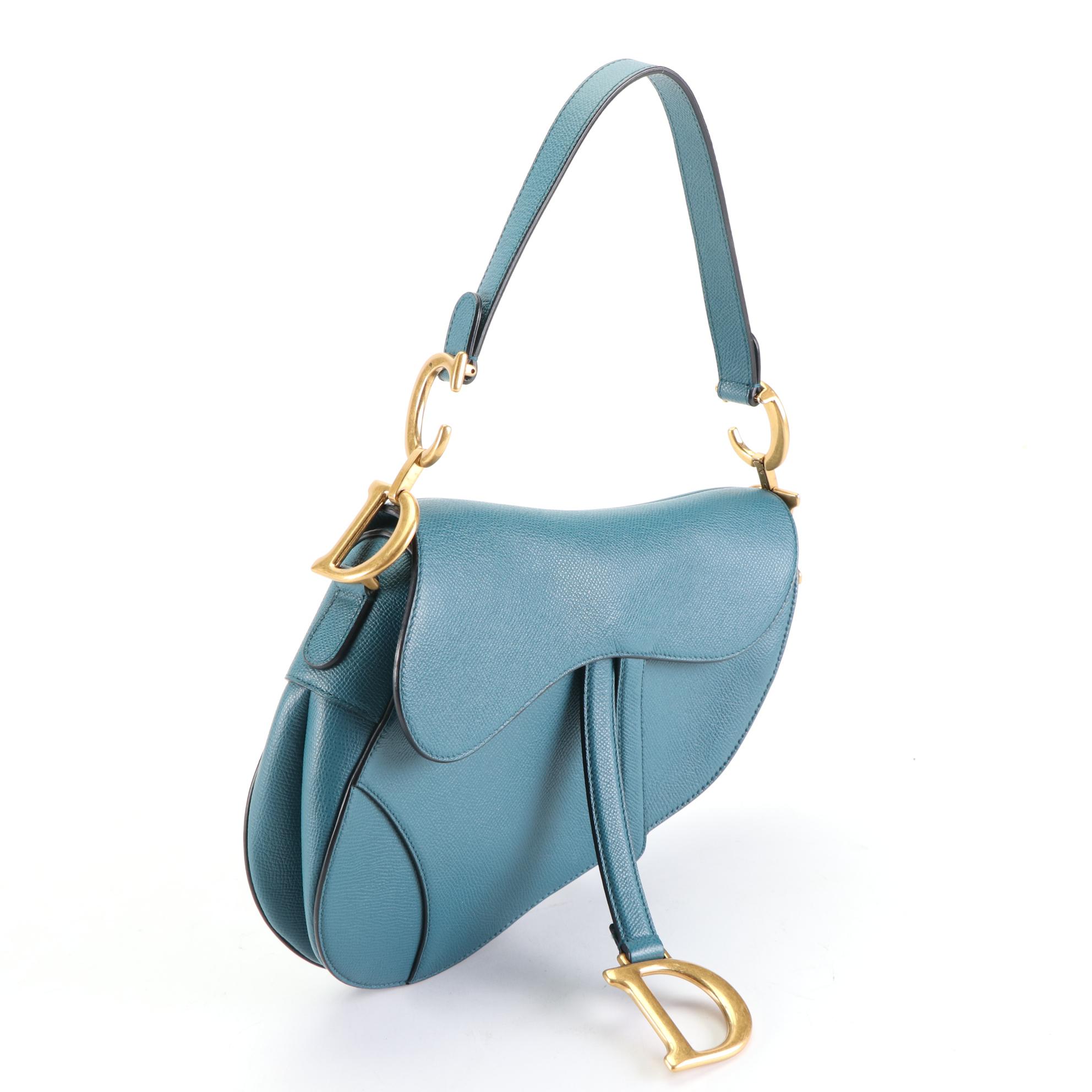 Christian Dior Saddle Bag in Grained Leather