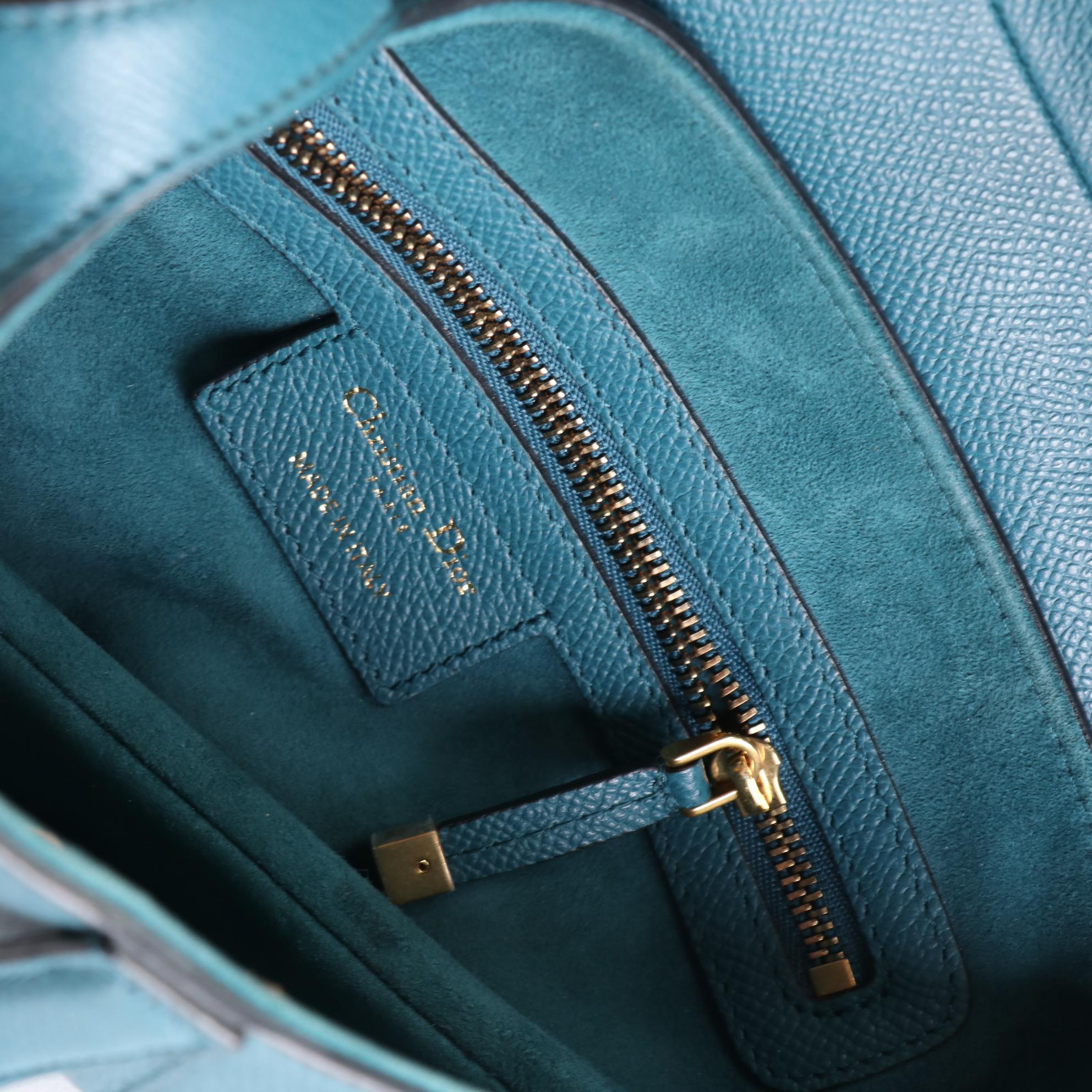 Christian Dior Saddle Bag in Grained Leather