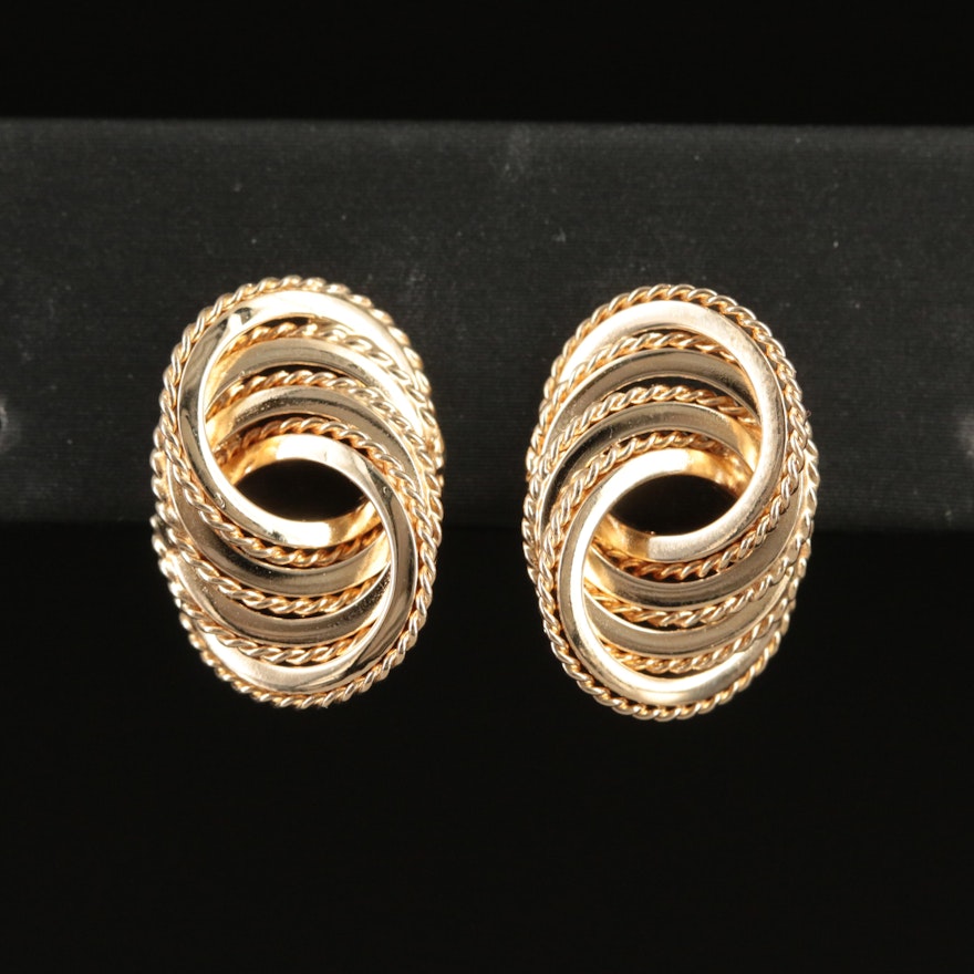 14K Spiral Earrings