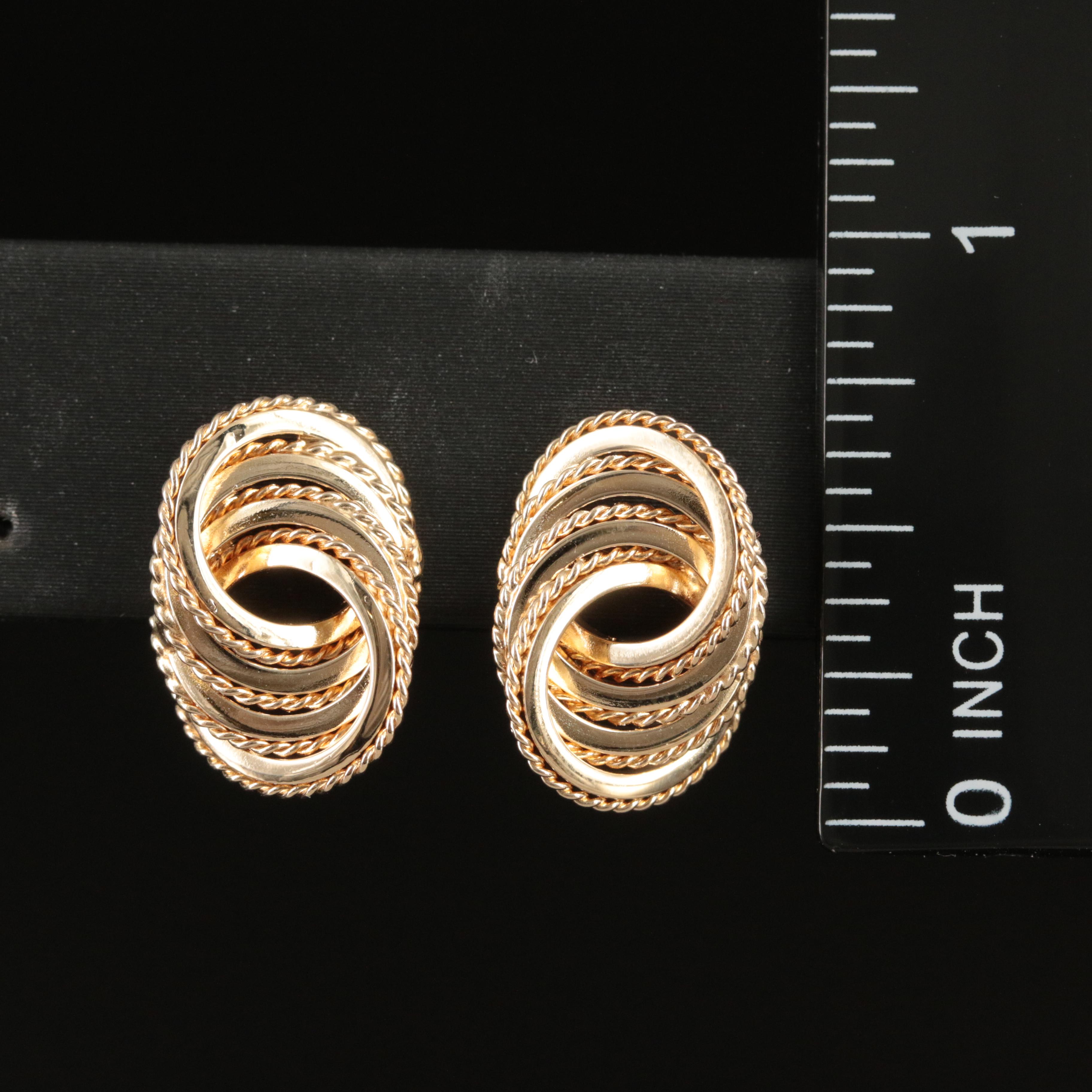 14K Spiral Earrings