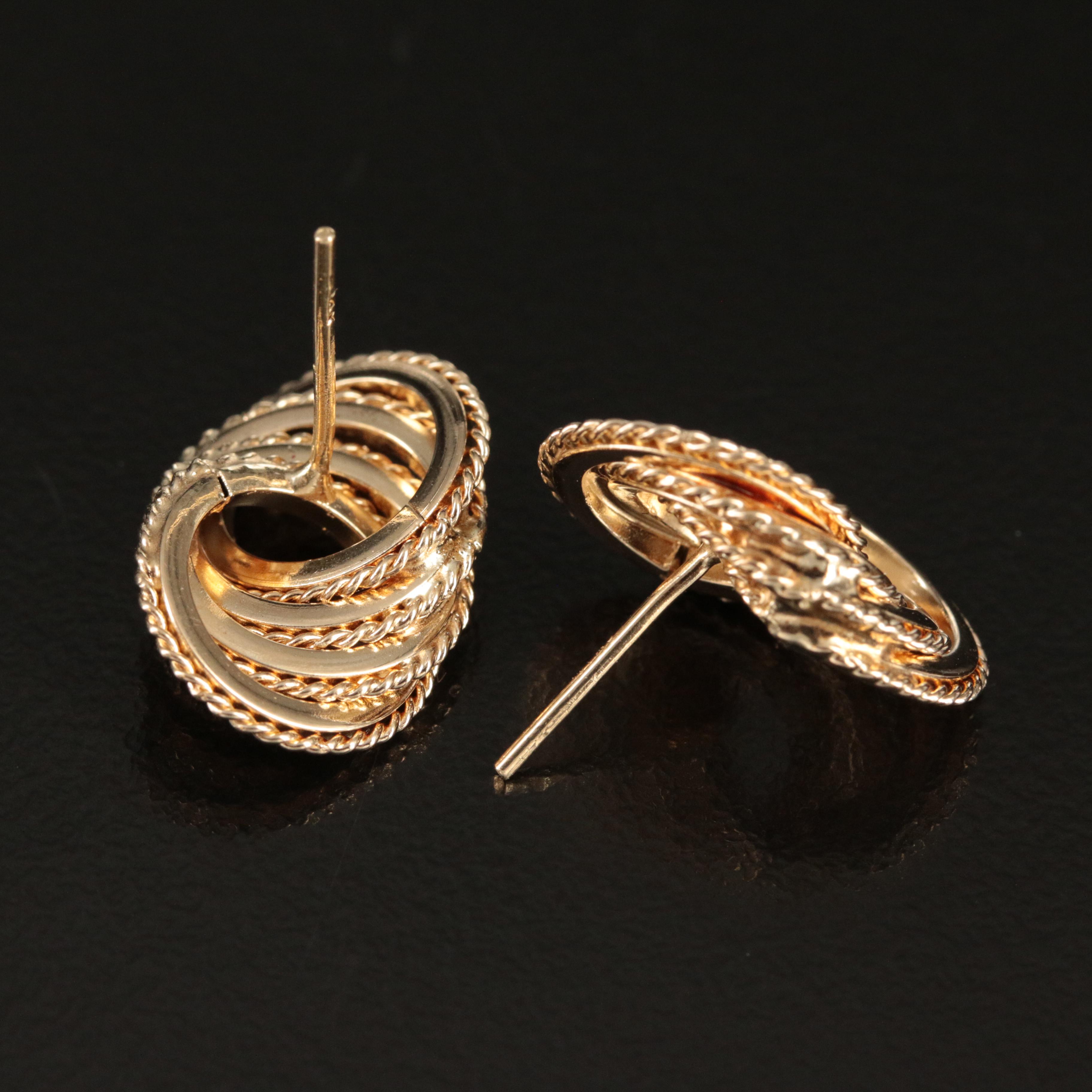 14K Spiral Earrings