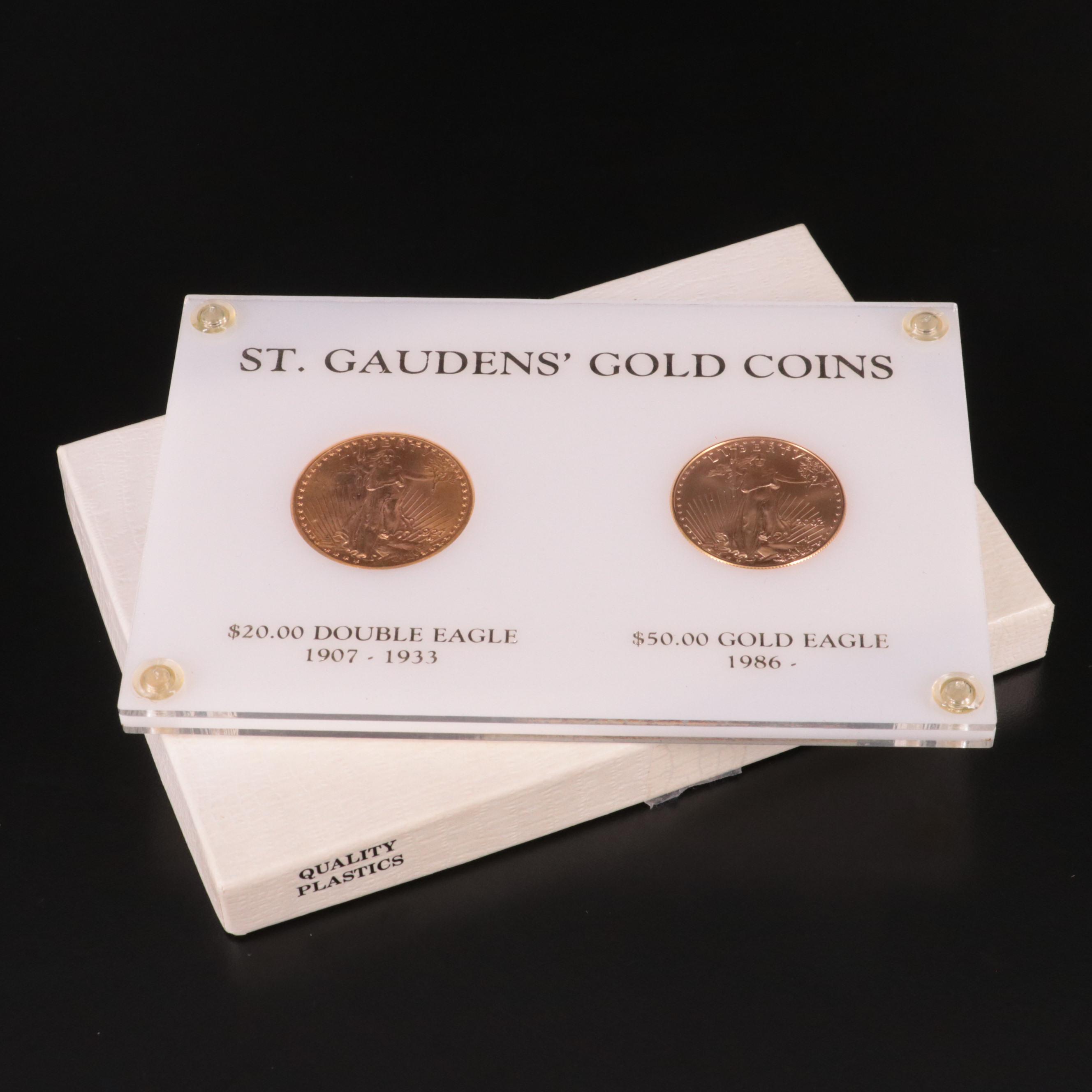 Two St. Gaudens Gold Coins
