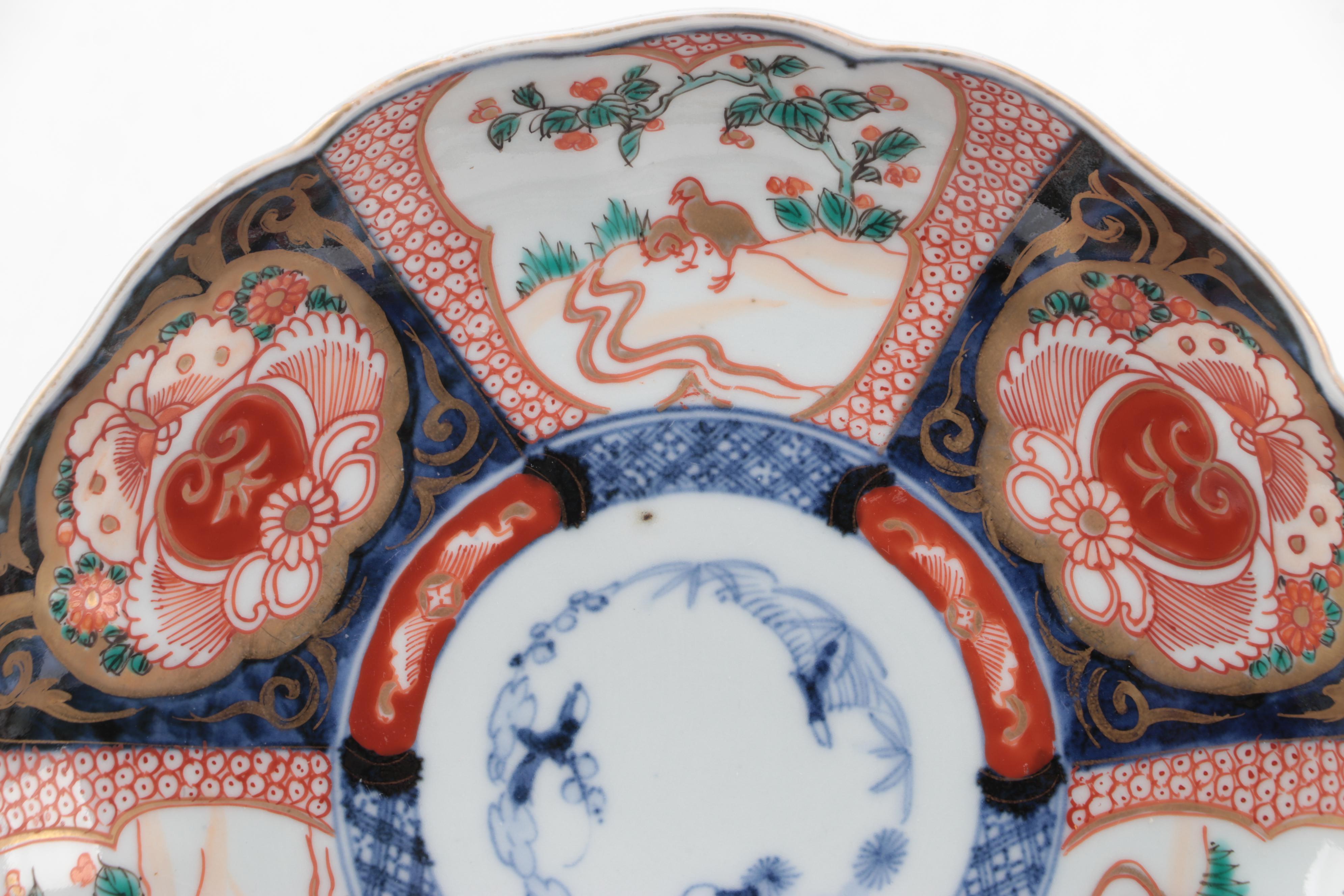 Japanese Arita Imari Porcelain Dinnerware with Pine Wood Crates, Meiji Period