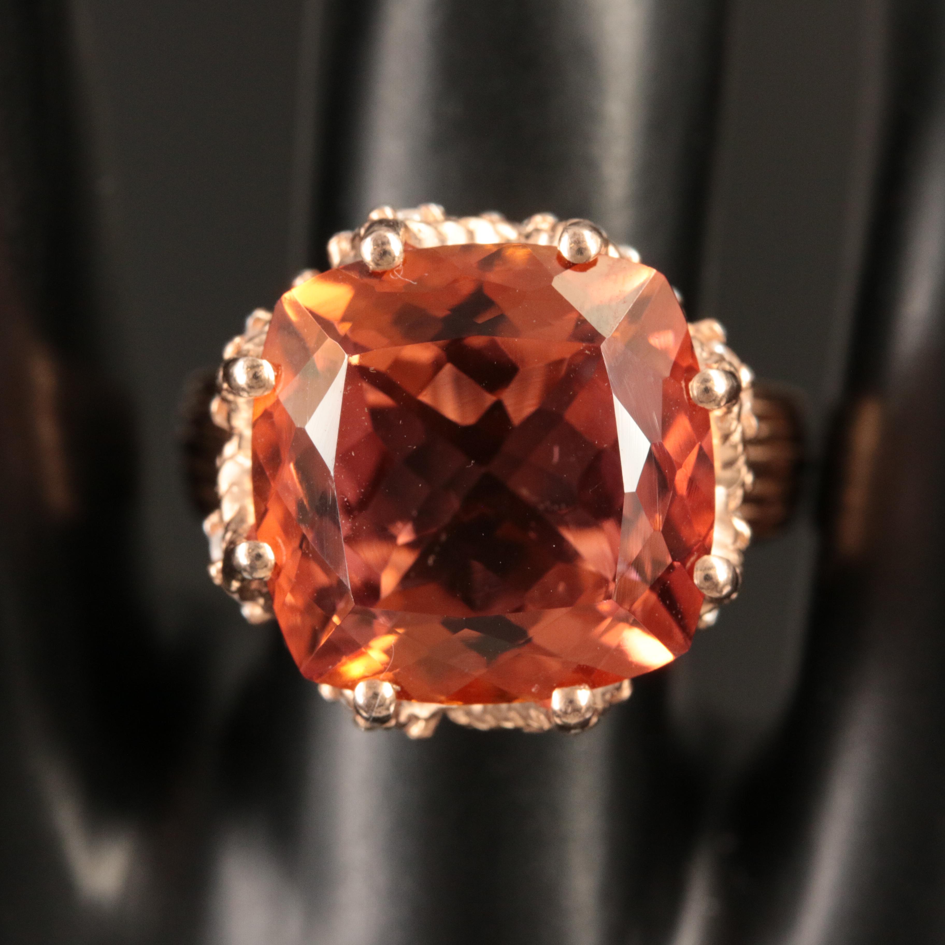 Sterling Topaz and Sapphire Ring