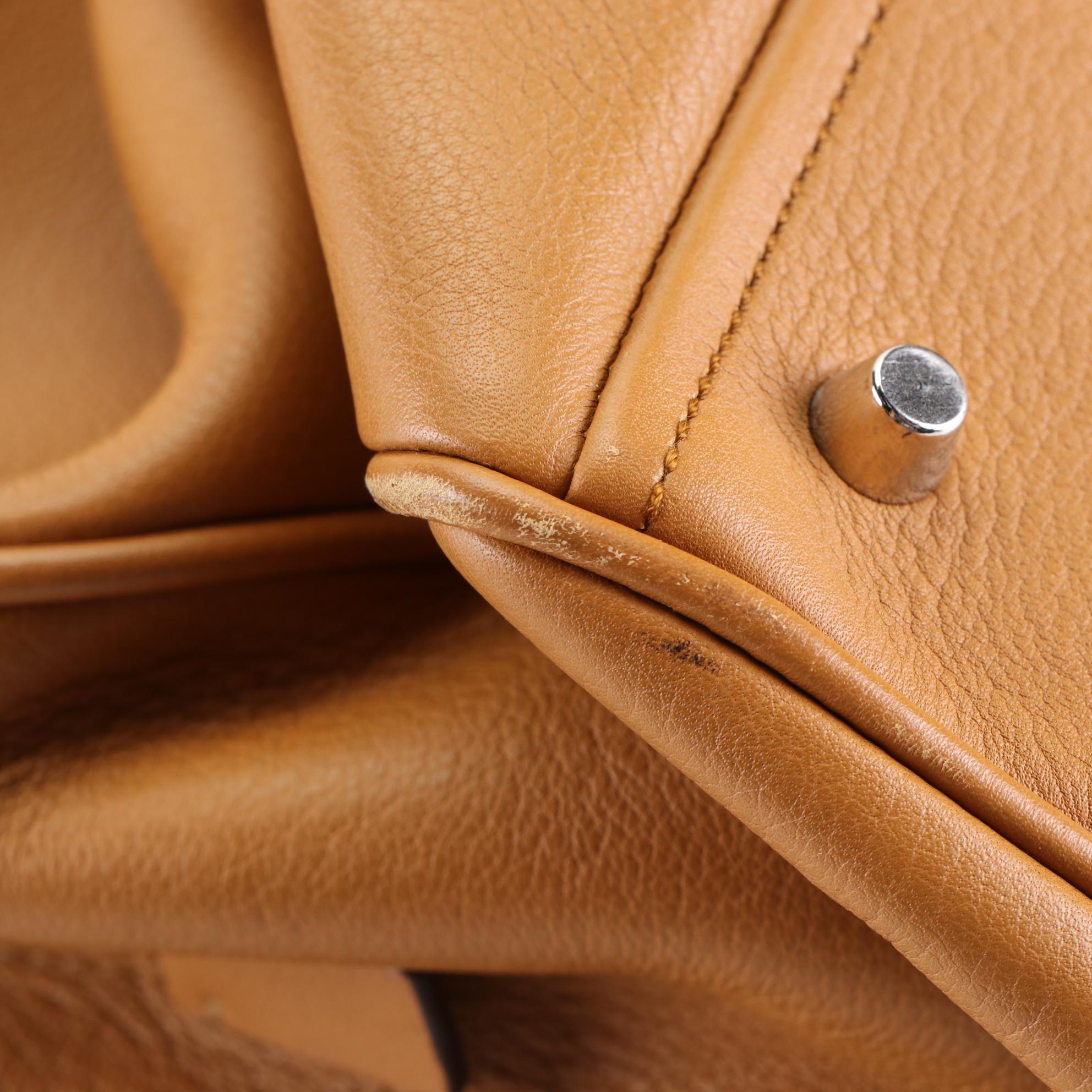 Prada Locking Shoulder Bag in Grained Leather