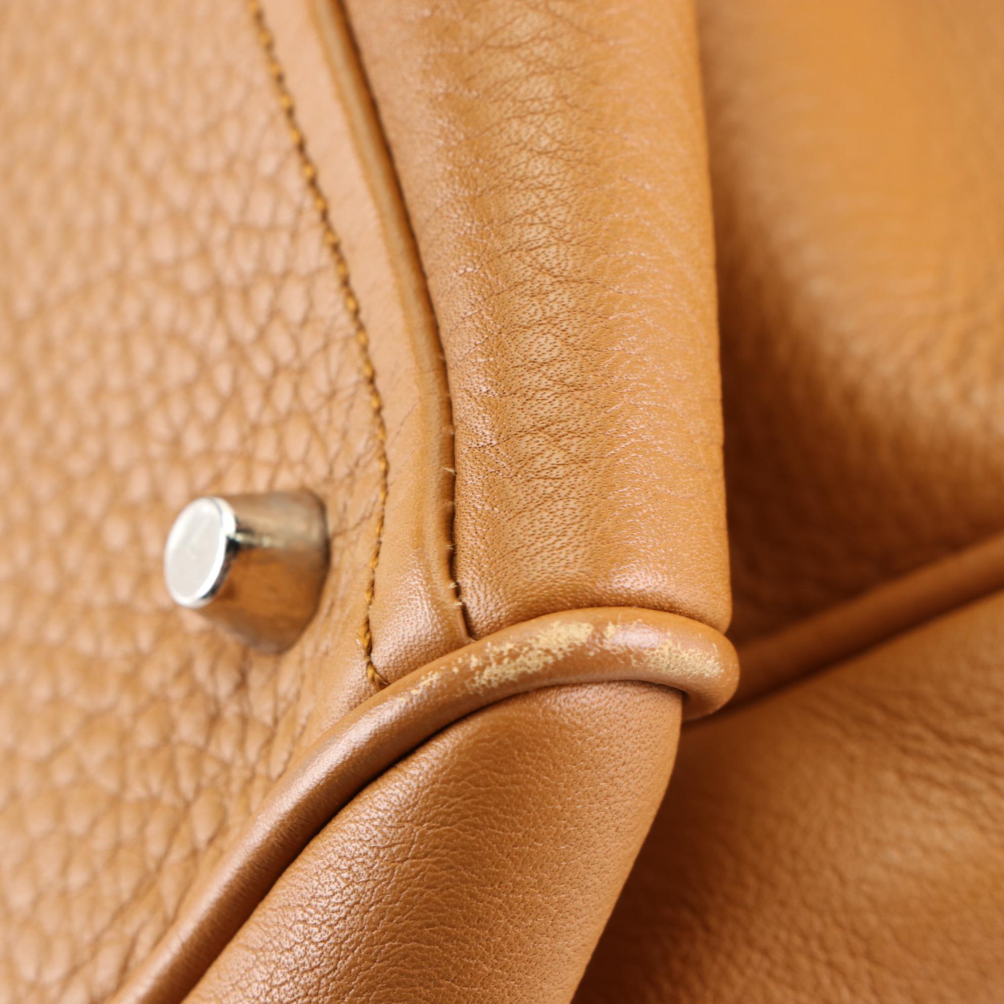 Prada Locking Shoulder Bag in Grained Leather