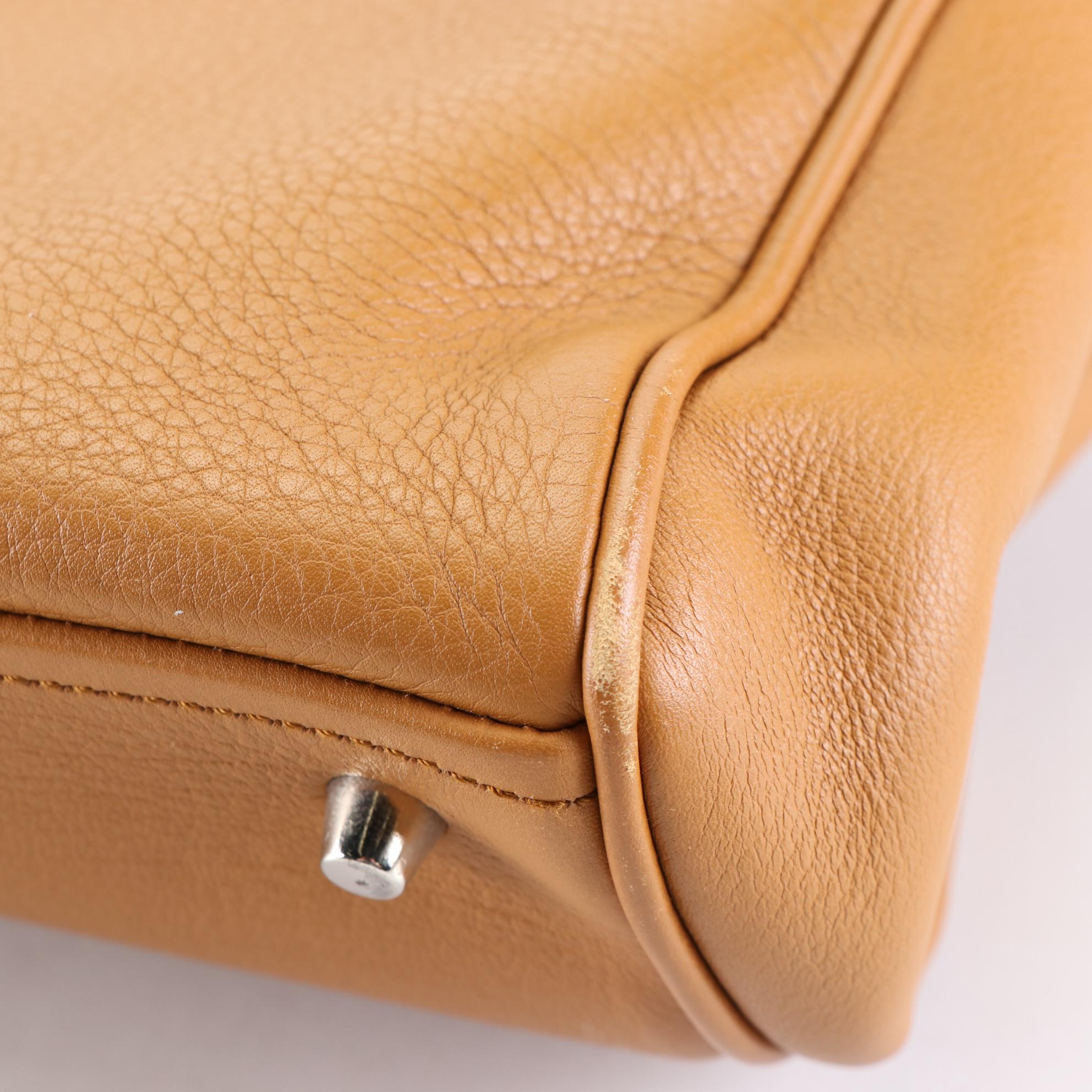 Prada Locking Shoulder Bag in Grained Leather