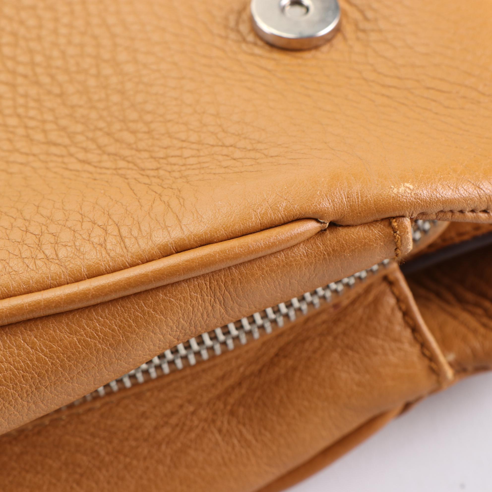 Prada Locking Shoulder Bag in Grained Leather