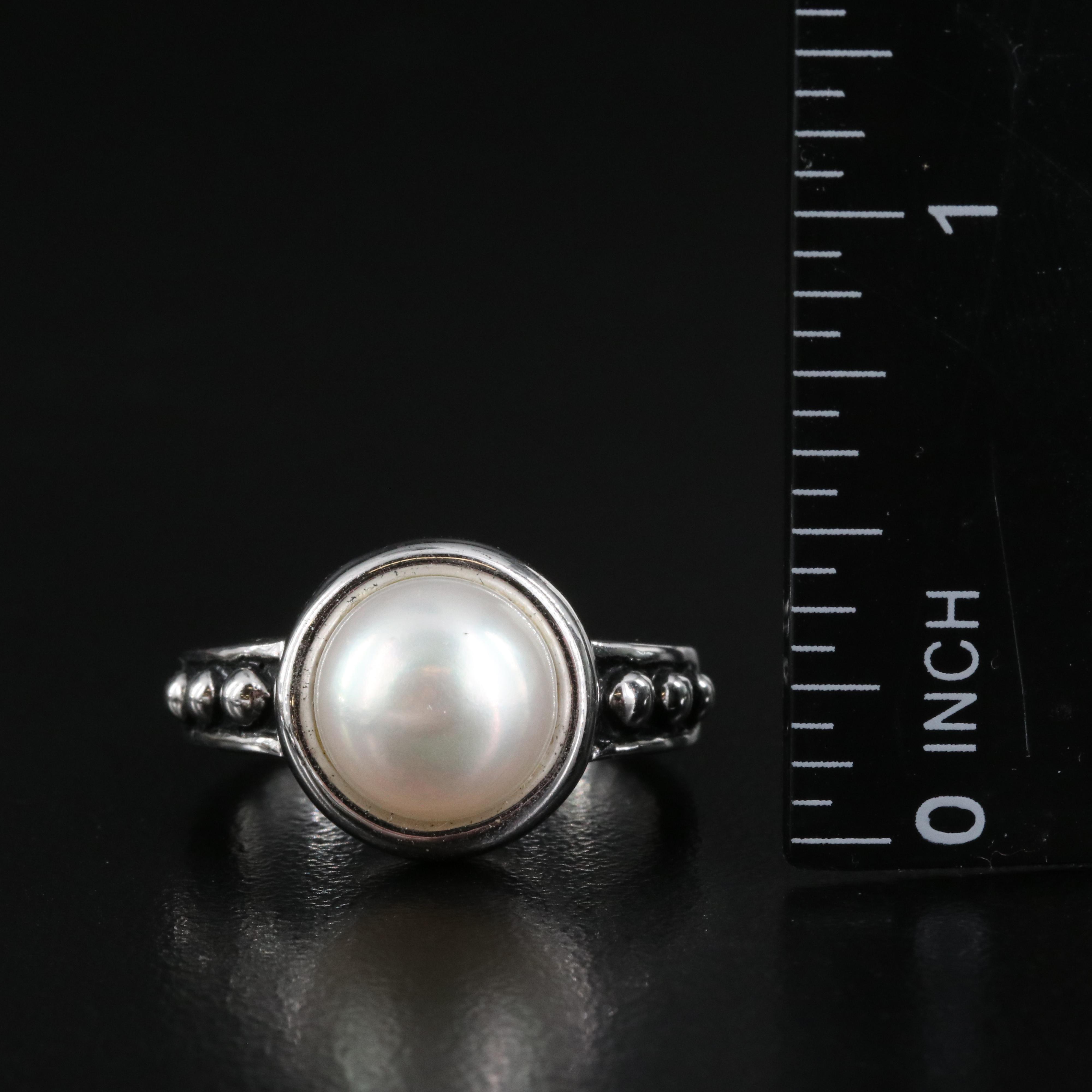 Honora Sterling Pearl Jewelry with Sterling Black Pearl Ring