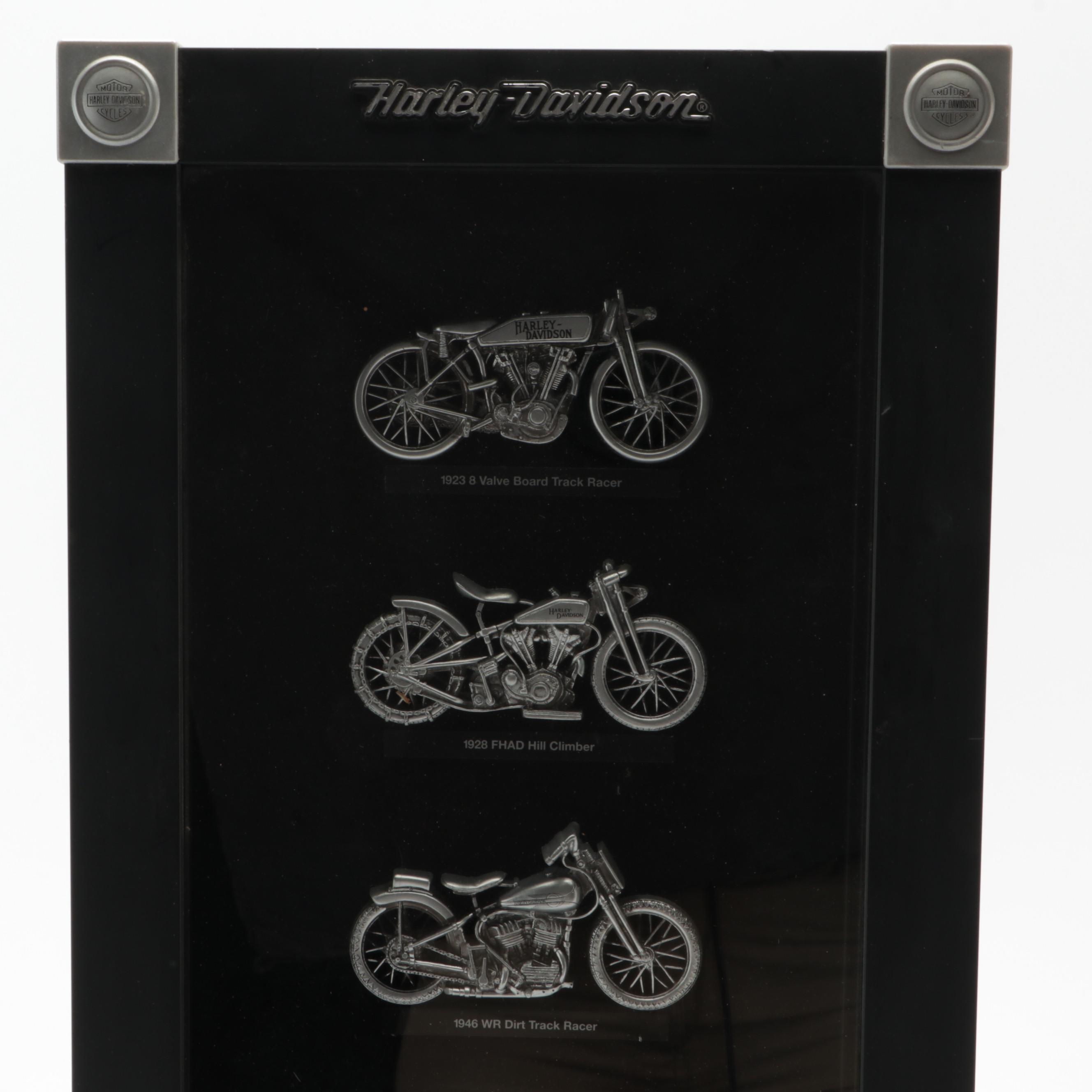 Harley Davidson Legendary Racing Machines Shadow Box Display