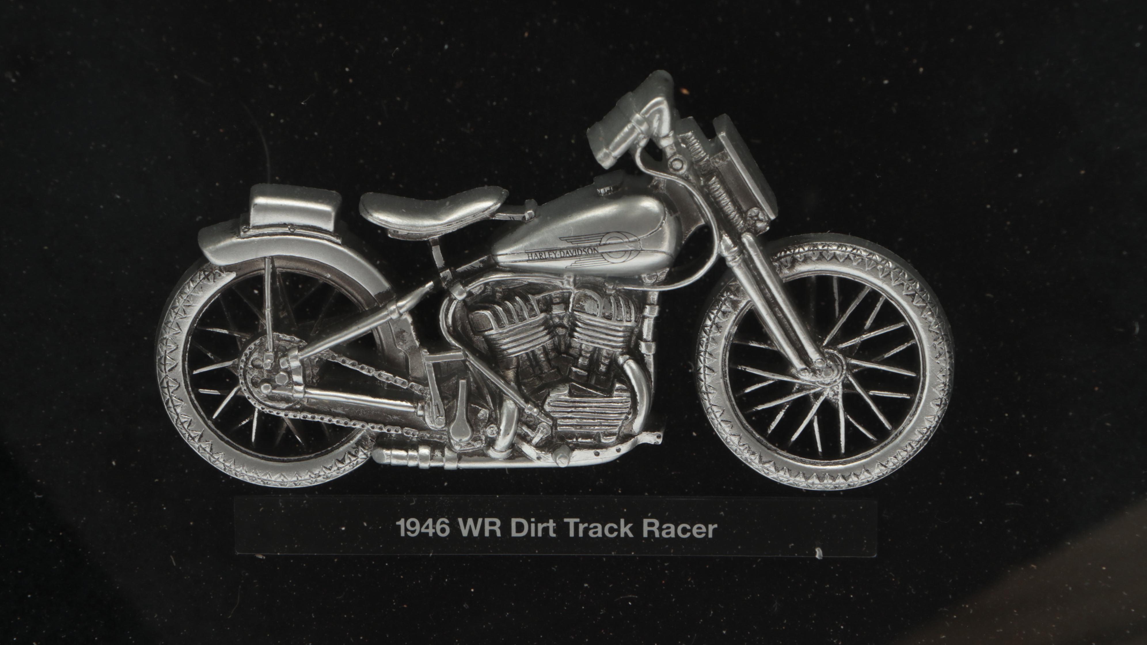 Harley Davidson Legendary Racing Machines Shadow Box Display