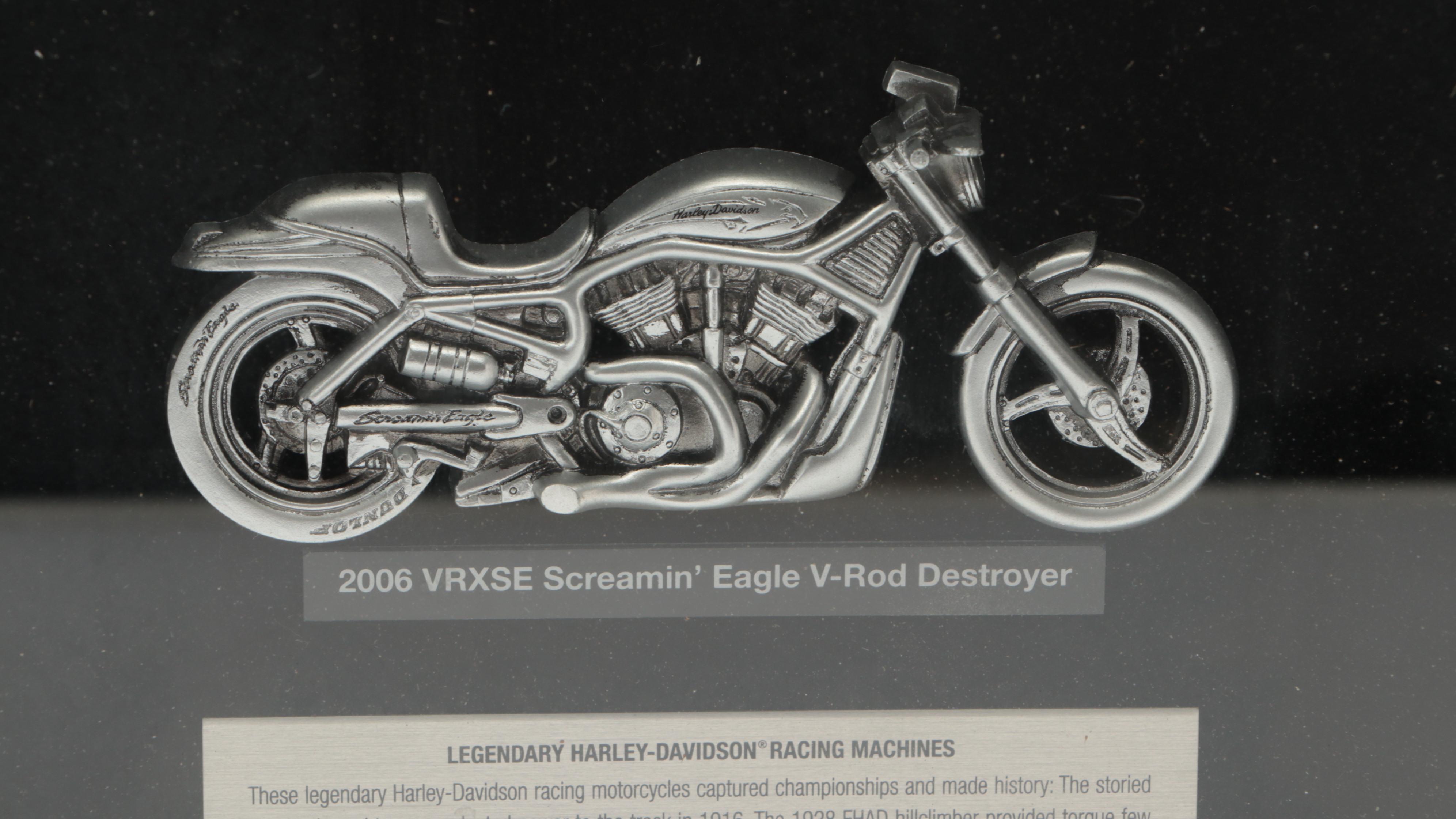 Harley Davidson Legendary Racing Machines Shadow Box Display