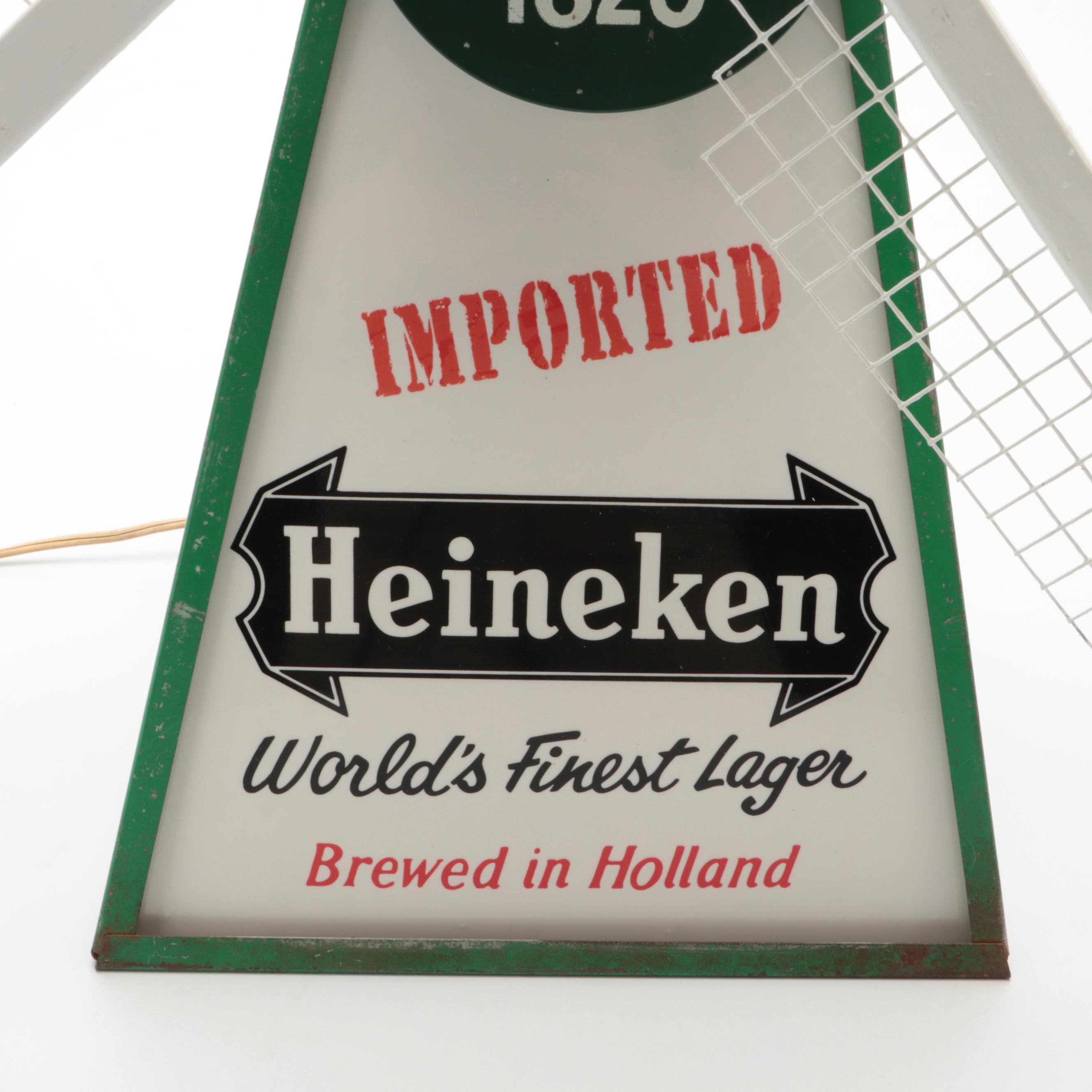 Vintage Heineken Windmill Advertising Bar Light