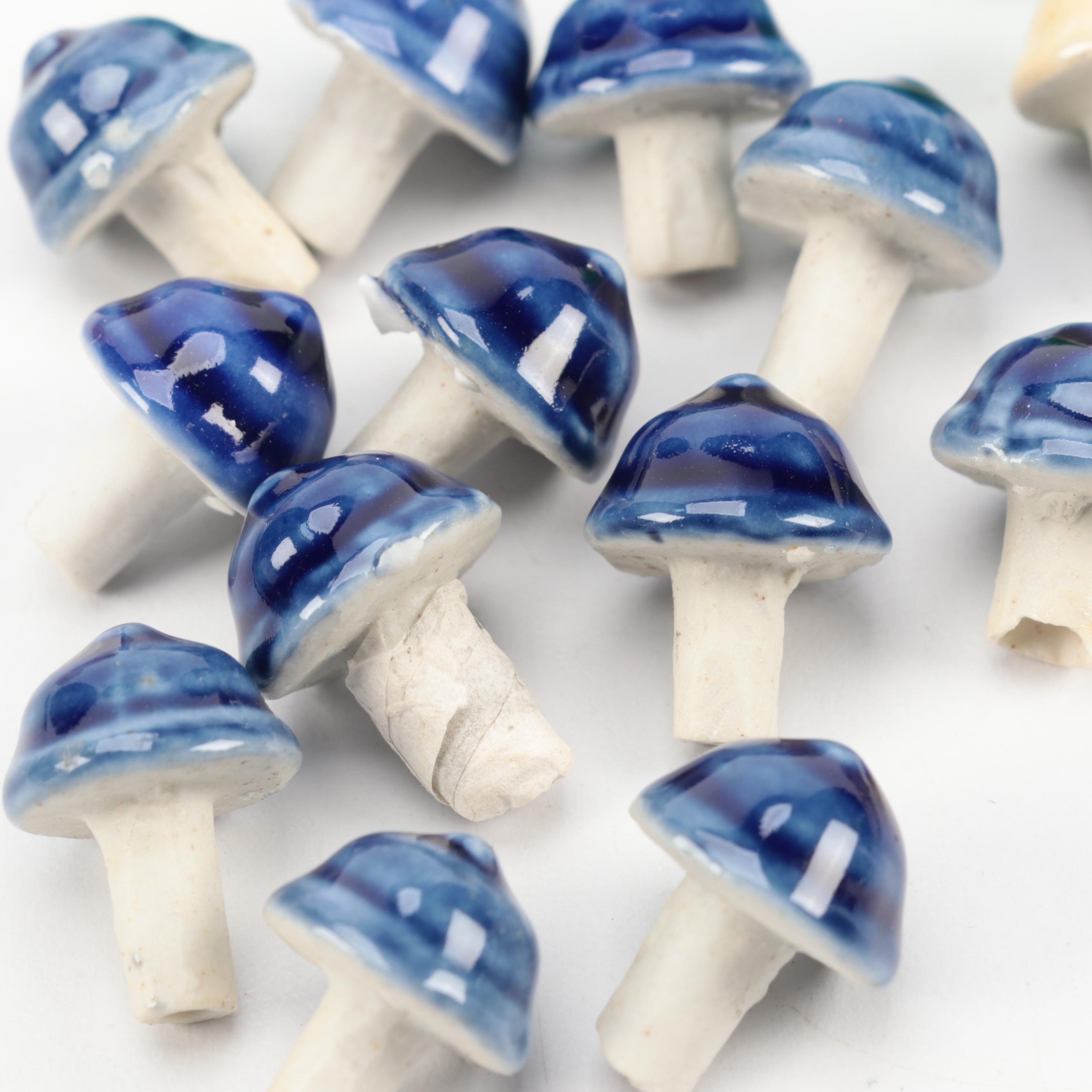 Chinese Carved Jadeite Snuff Bottle with Collection of Snuff Bottle Lids