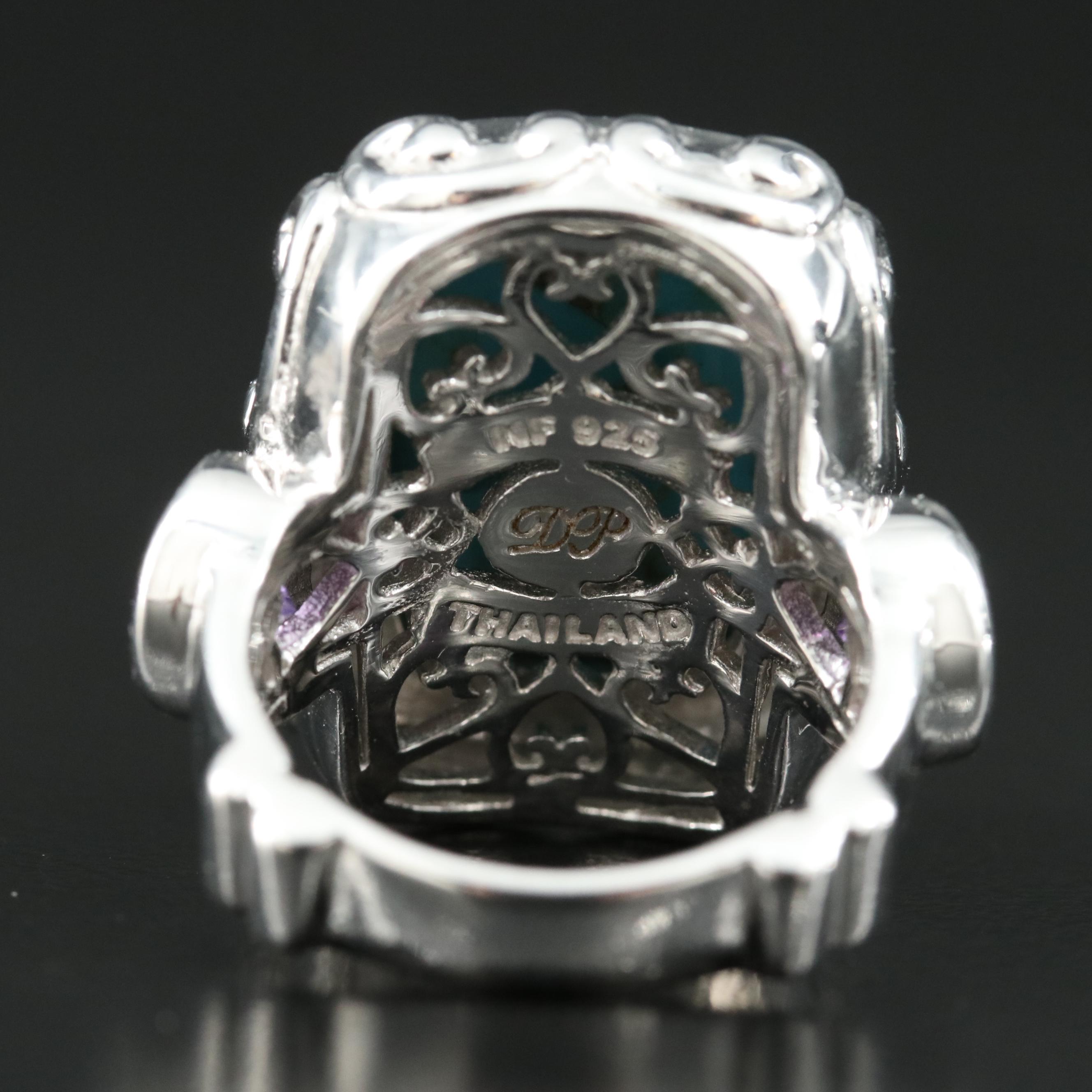 Doug Paulus Sterling Composite Turquoise Ring