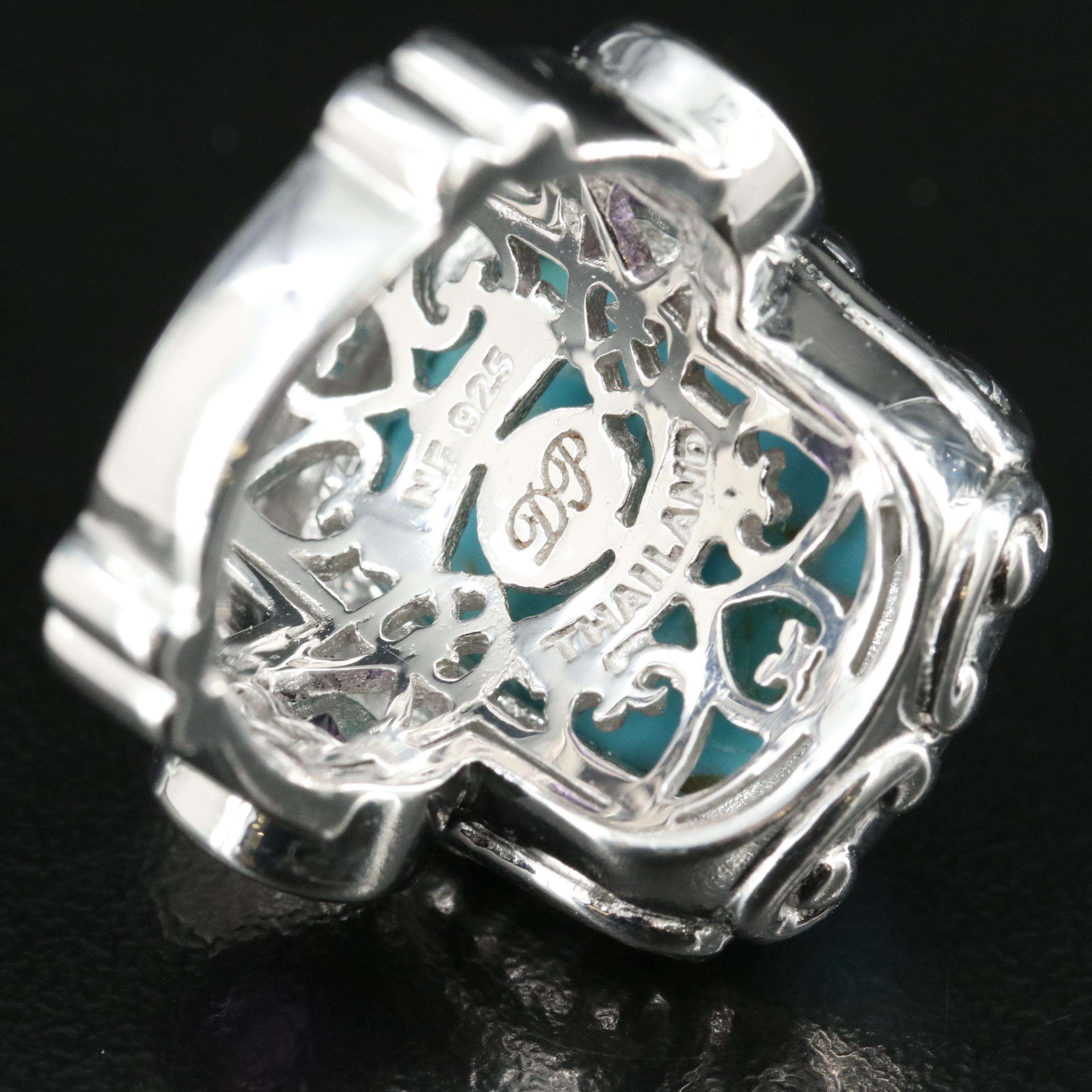 Doug Paulus Sterling Composite Turquoise Ring