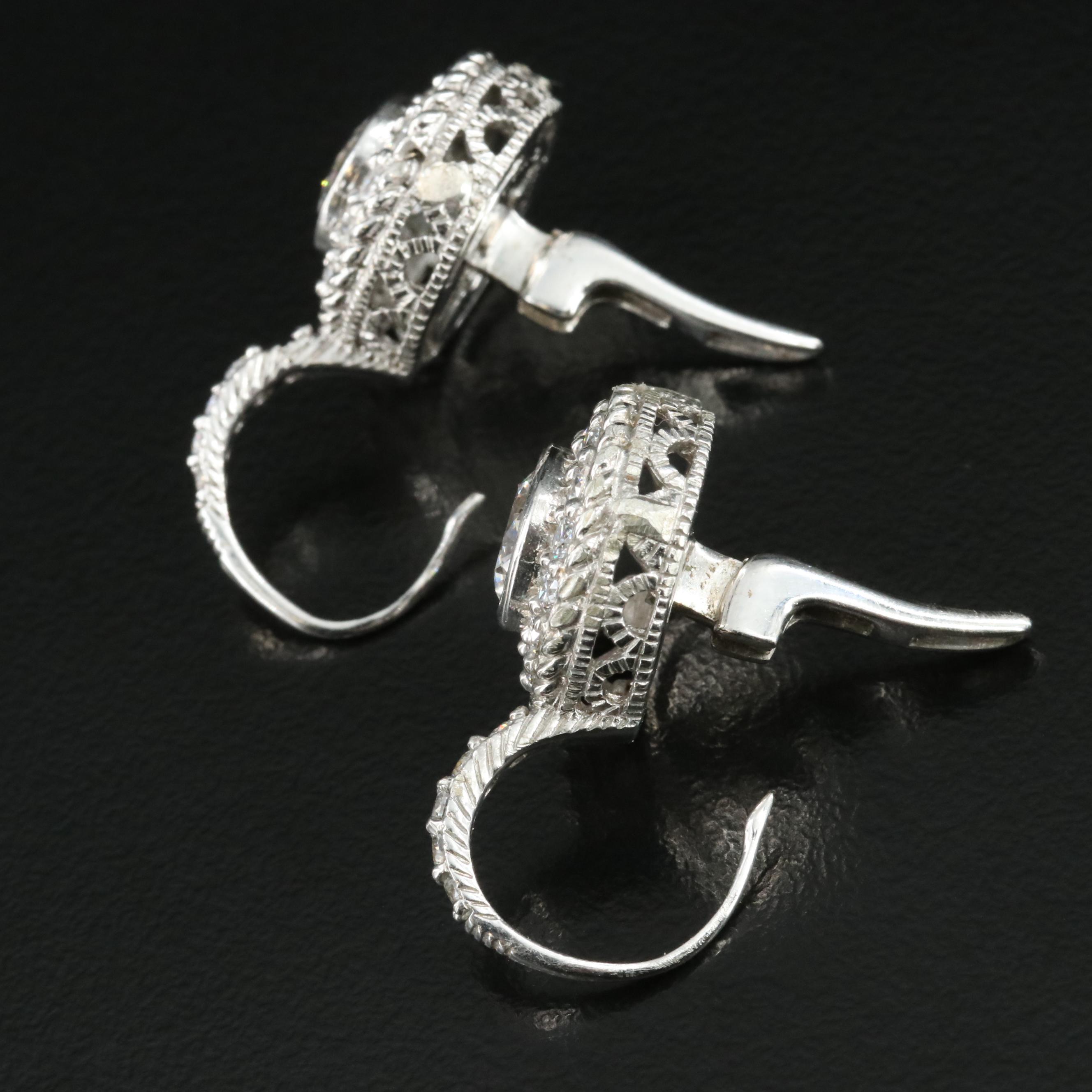 Judith Ripka Sterling Cubic Zirconia Earrings