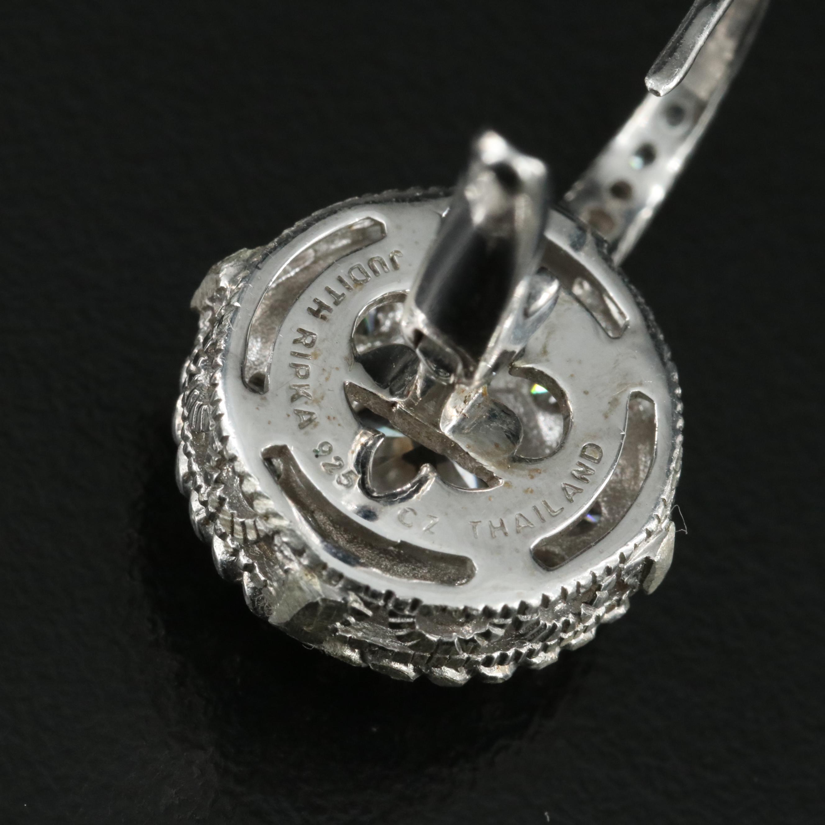 Judith Ripka Sterling Cubic Zirconia Earrings