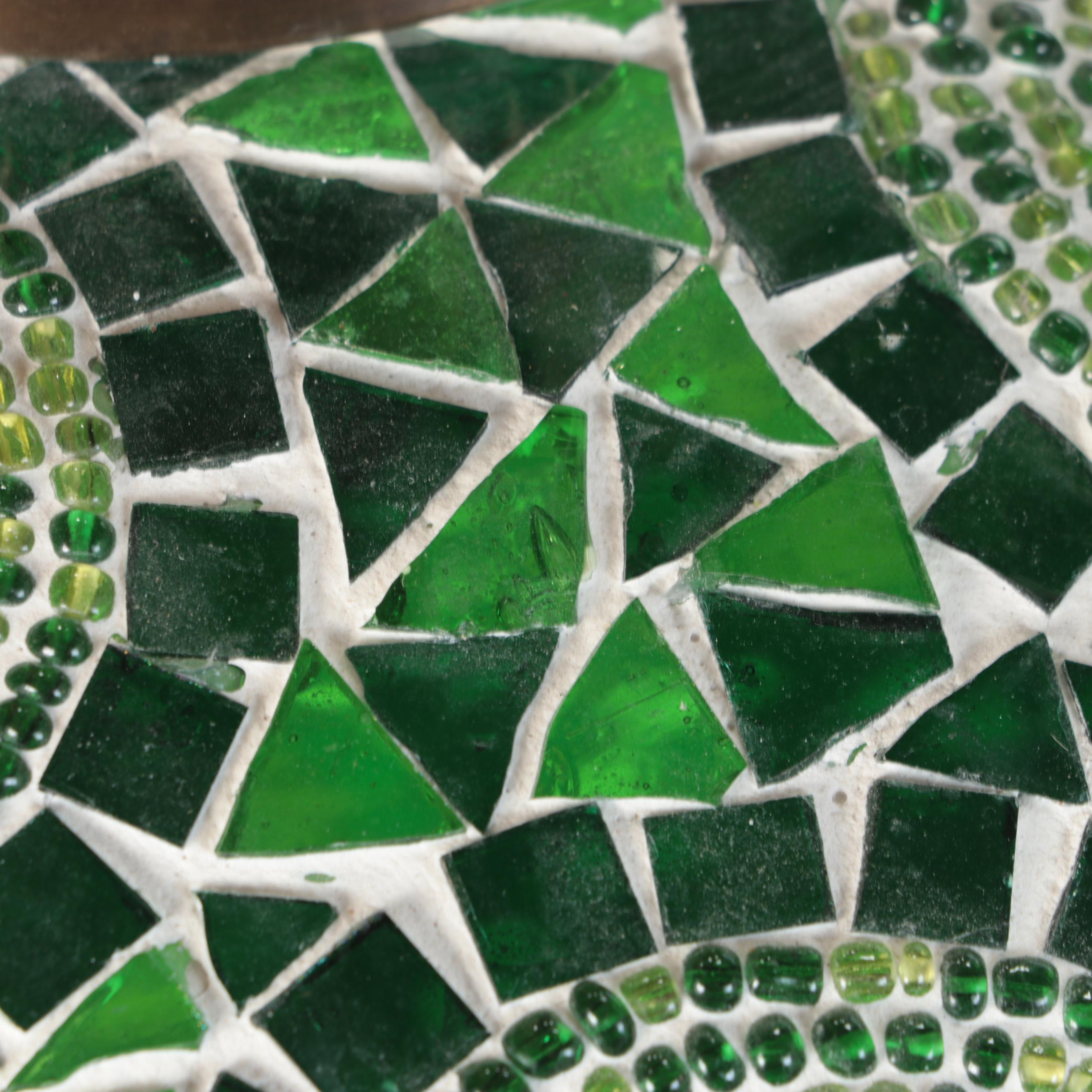 Green Mosaic Glass Pendant Light