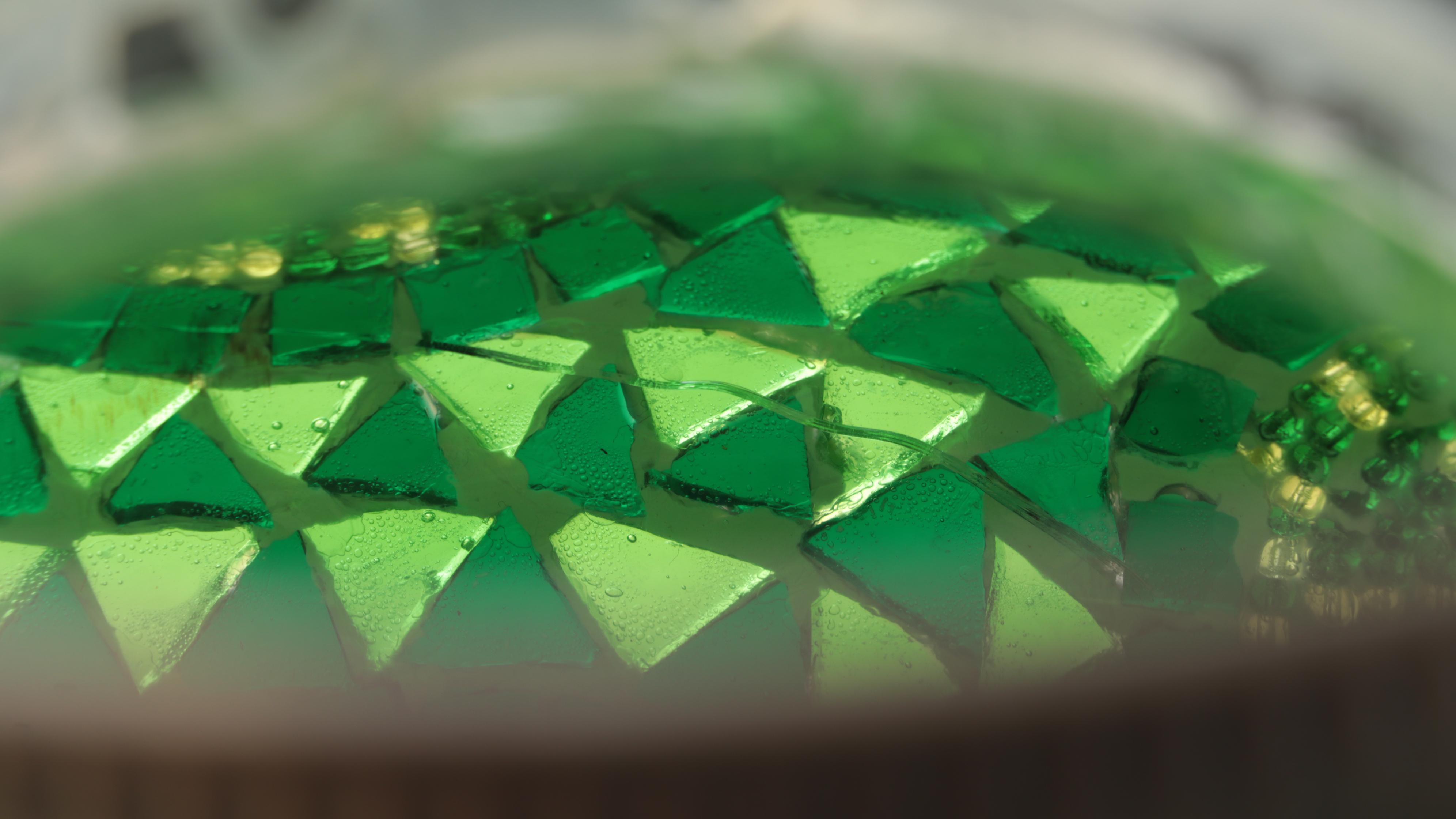 Green Mosaic Glass Pendant Light