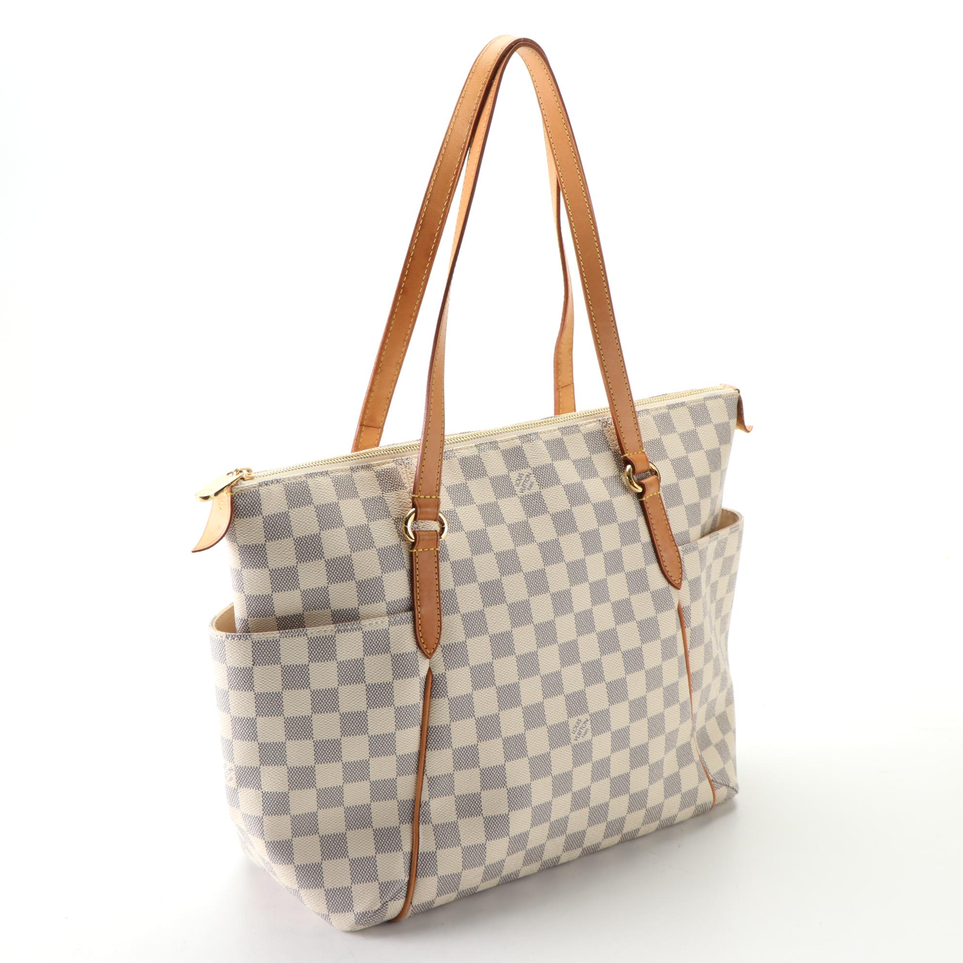 Louis Vuitton Totally MM Tote in Damier Azure Canvas