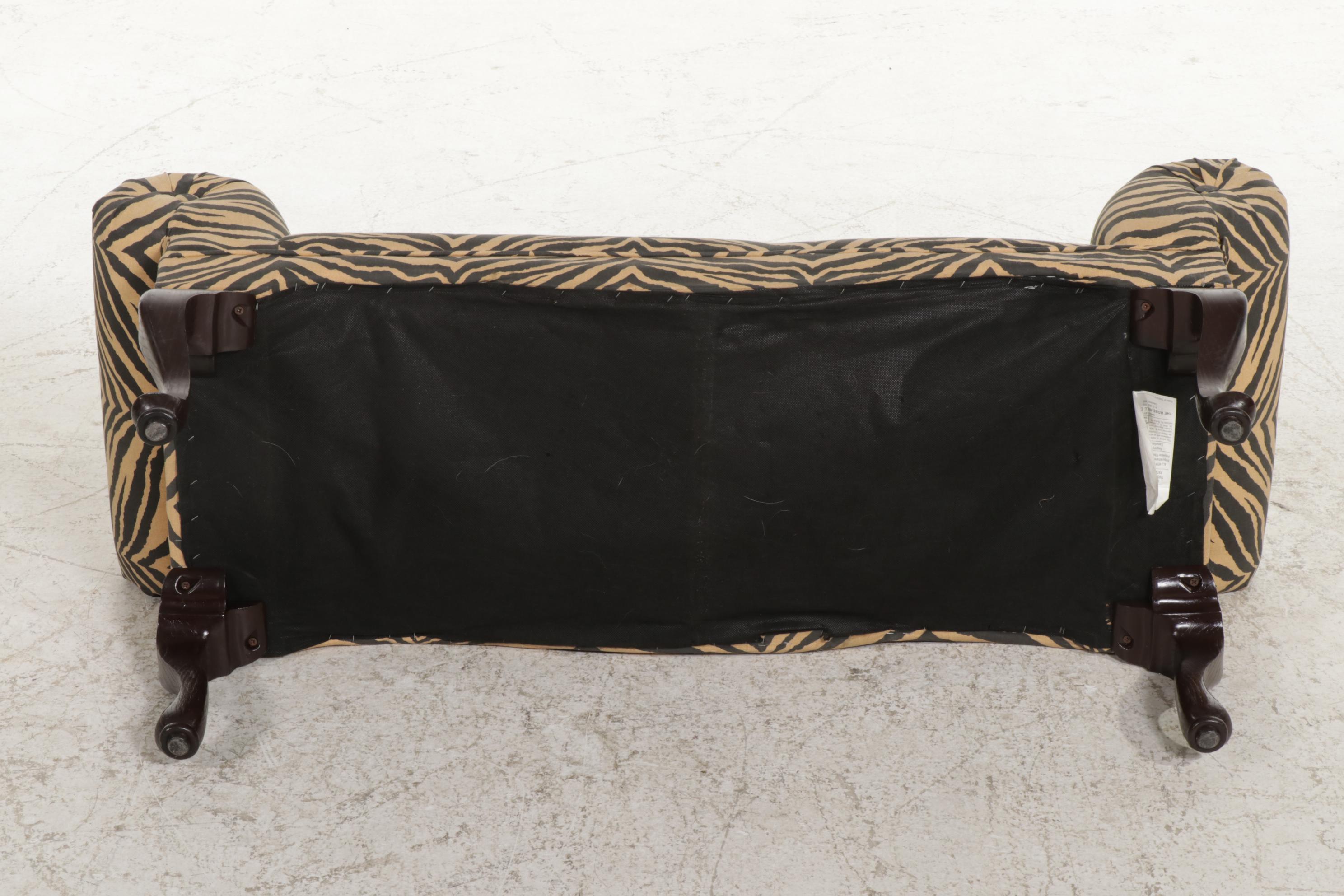 The Rose Hill Co. Upholstered Scroll Arm Bench