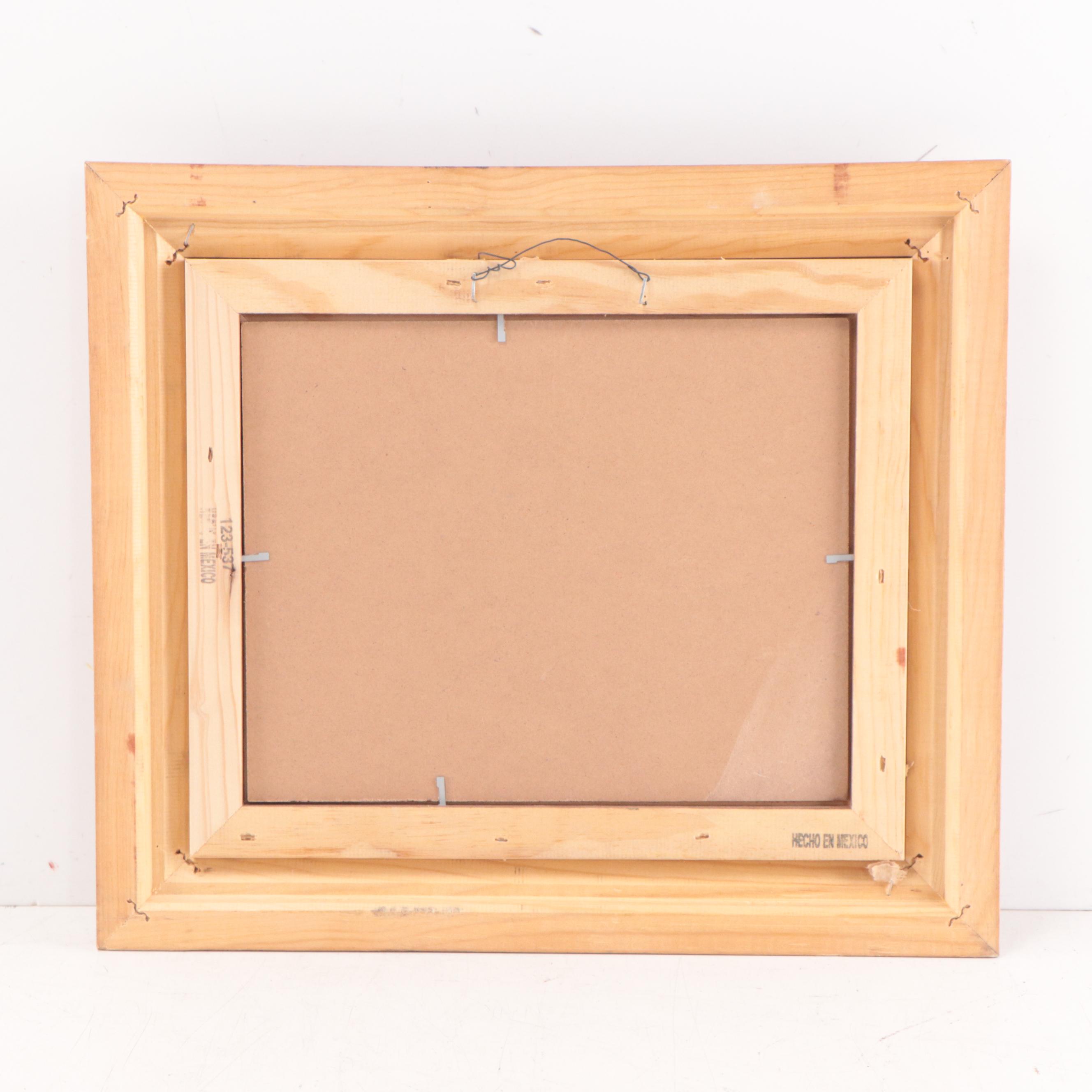 Oil Painting of a Chef Drinking Wine on a Bicycle