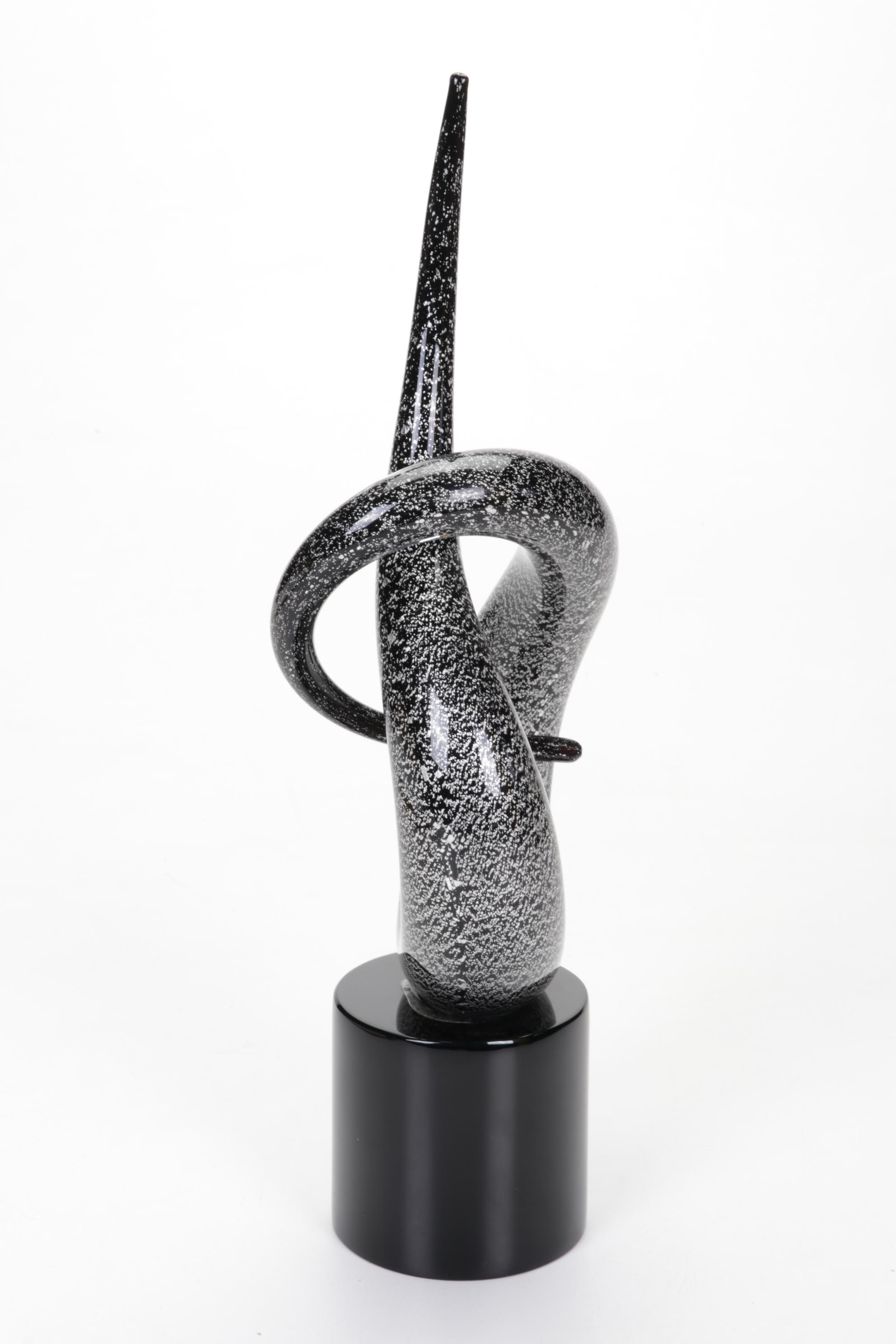Renato Anatrà Murano Art Glass Sculpture "Love Knot," Late 20th Century