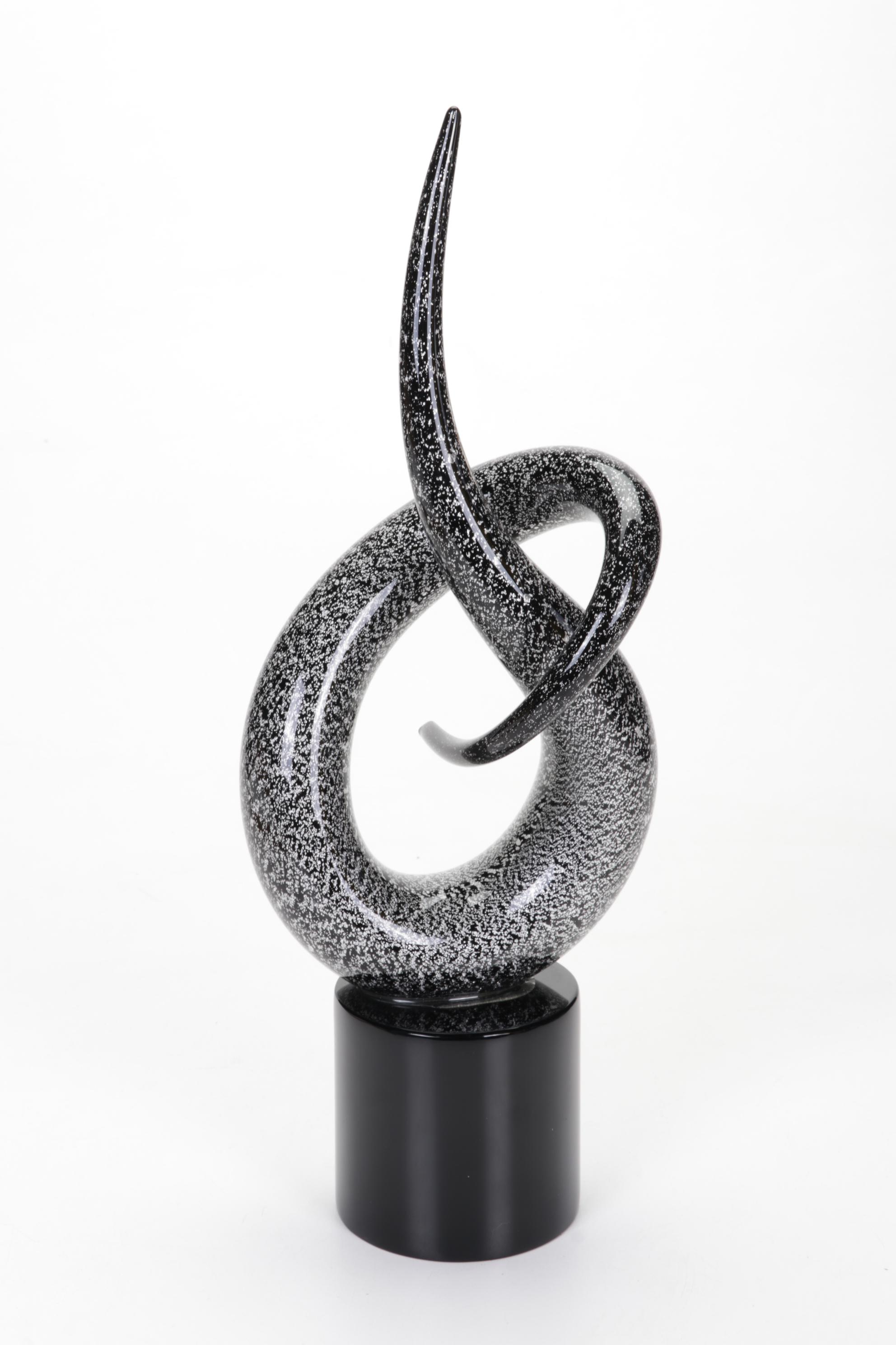 Renato Anatrà Murano Art Glass Sculpture "Love Knot," Late 20th Century