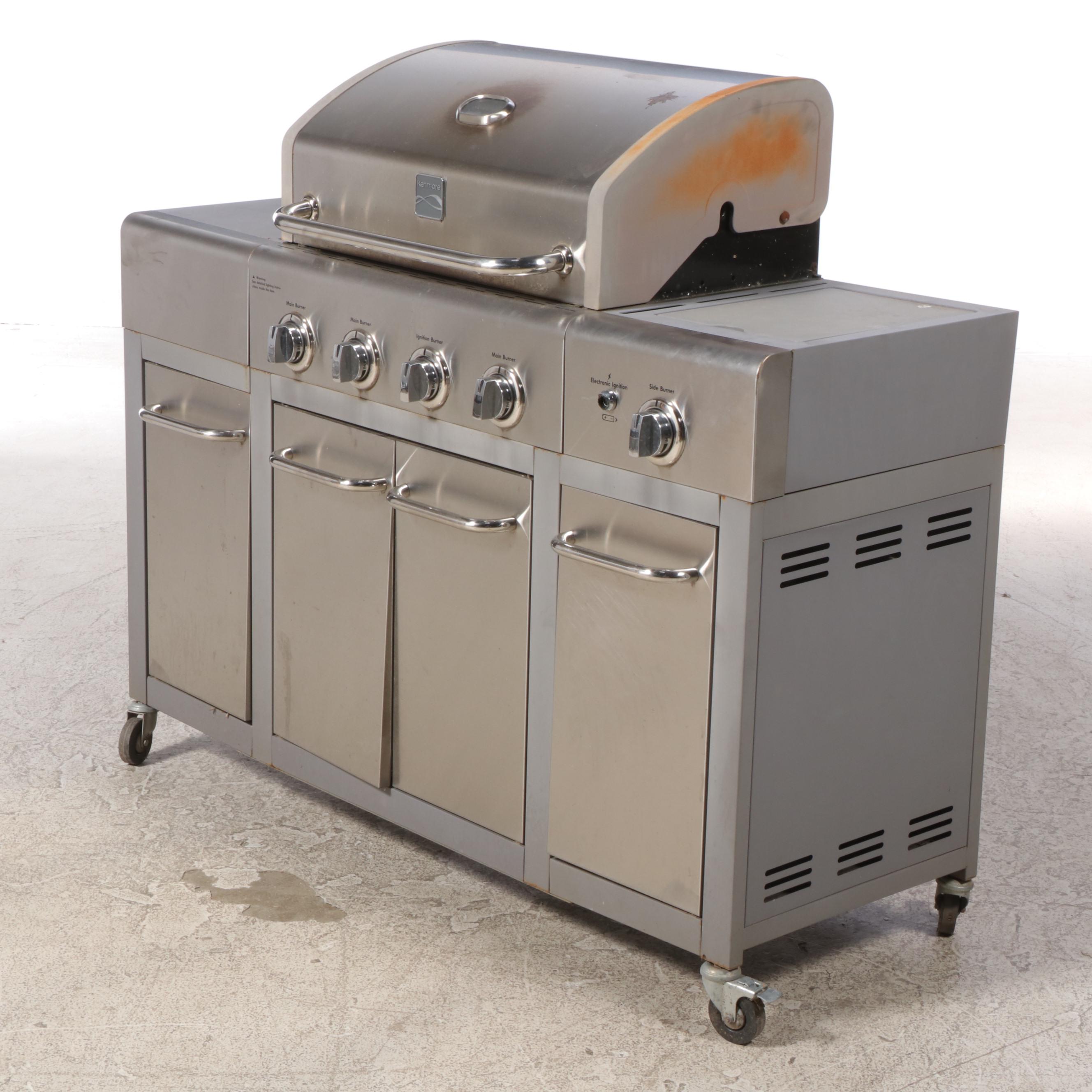 Kenmore Stainless Steel Extended Barbecue Gas Grill