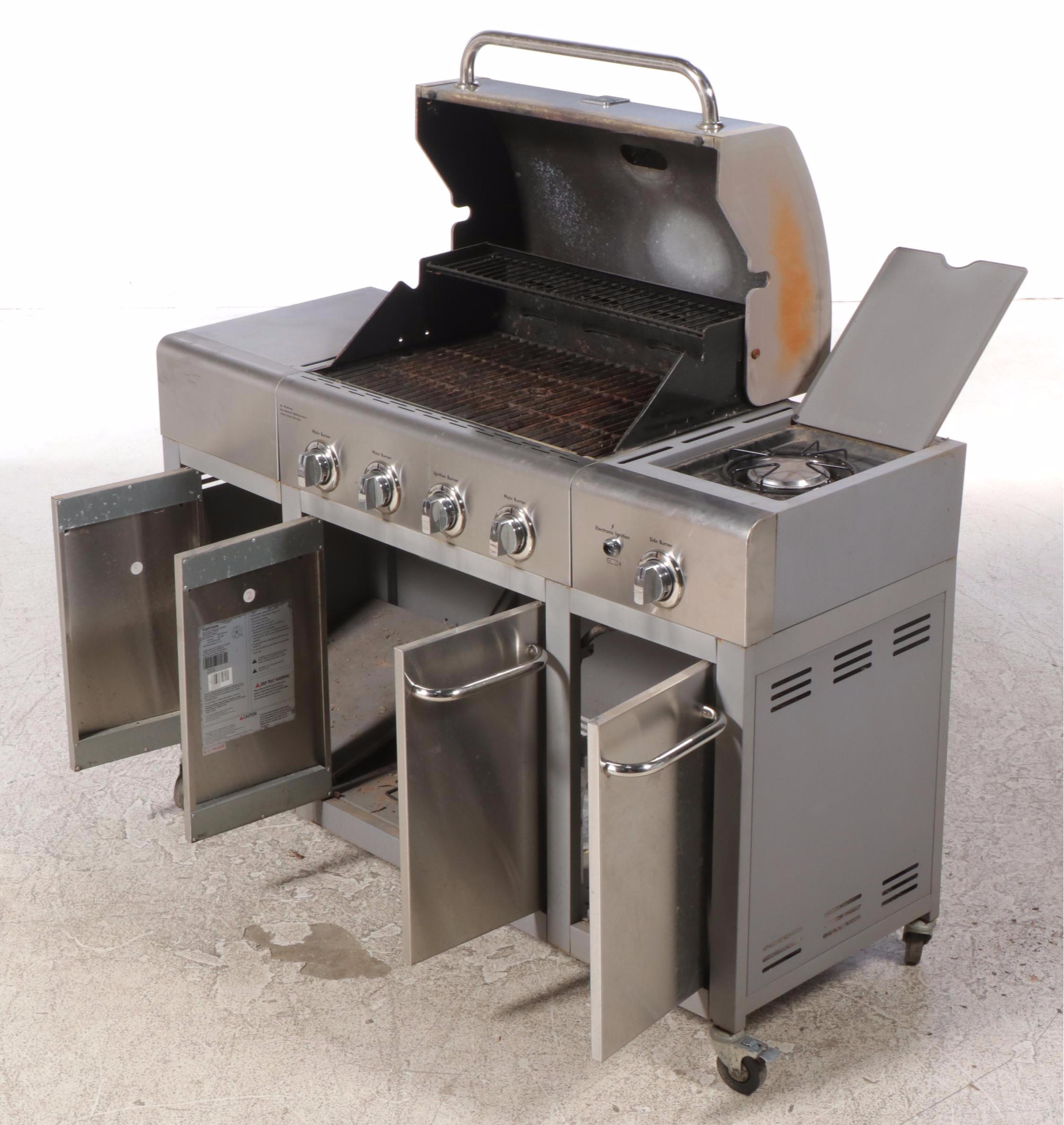 Kenmore Stainless Steel Extended Barbecue Gas Grill