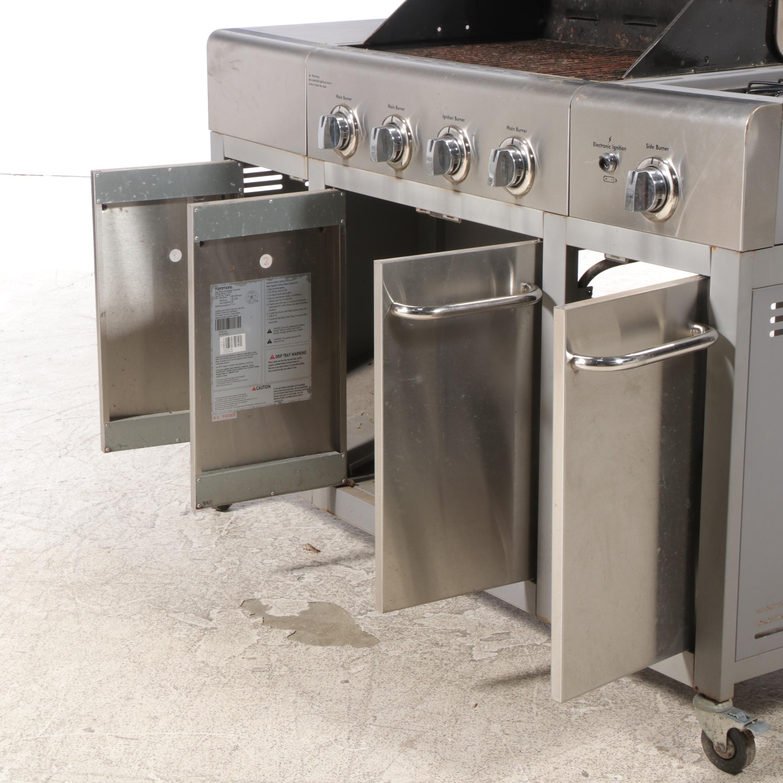 Kenmore Stainless Steel Extended Barbecue Gas Grill
