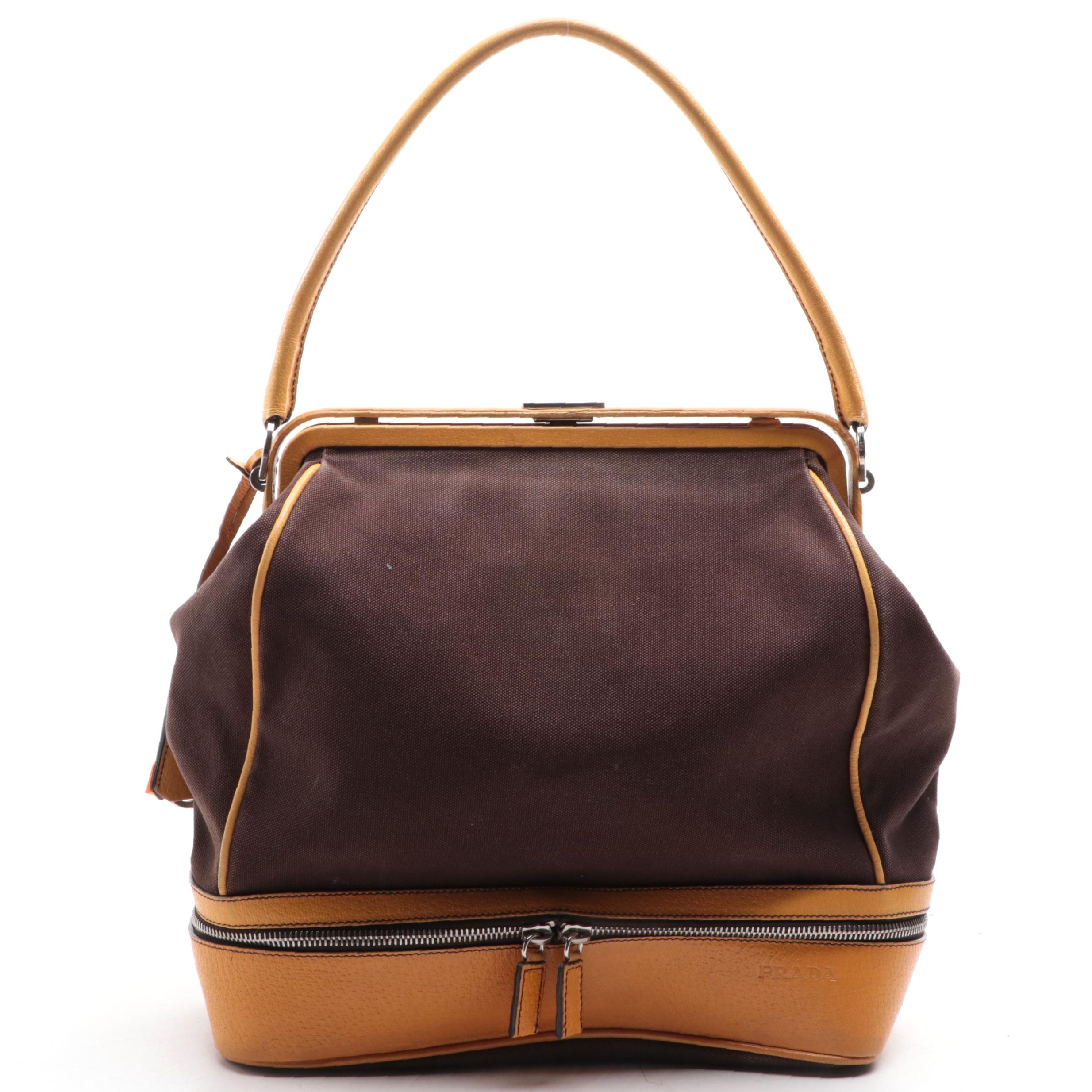 Prada Canapa Cerniera Frame Doctor Bag