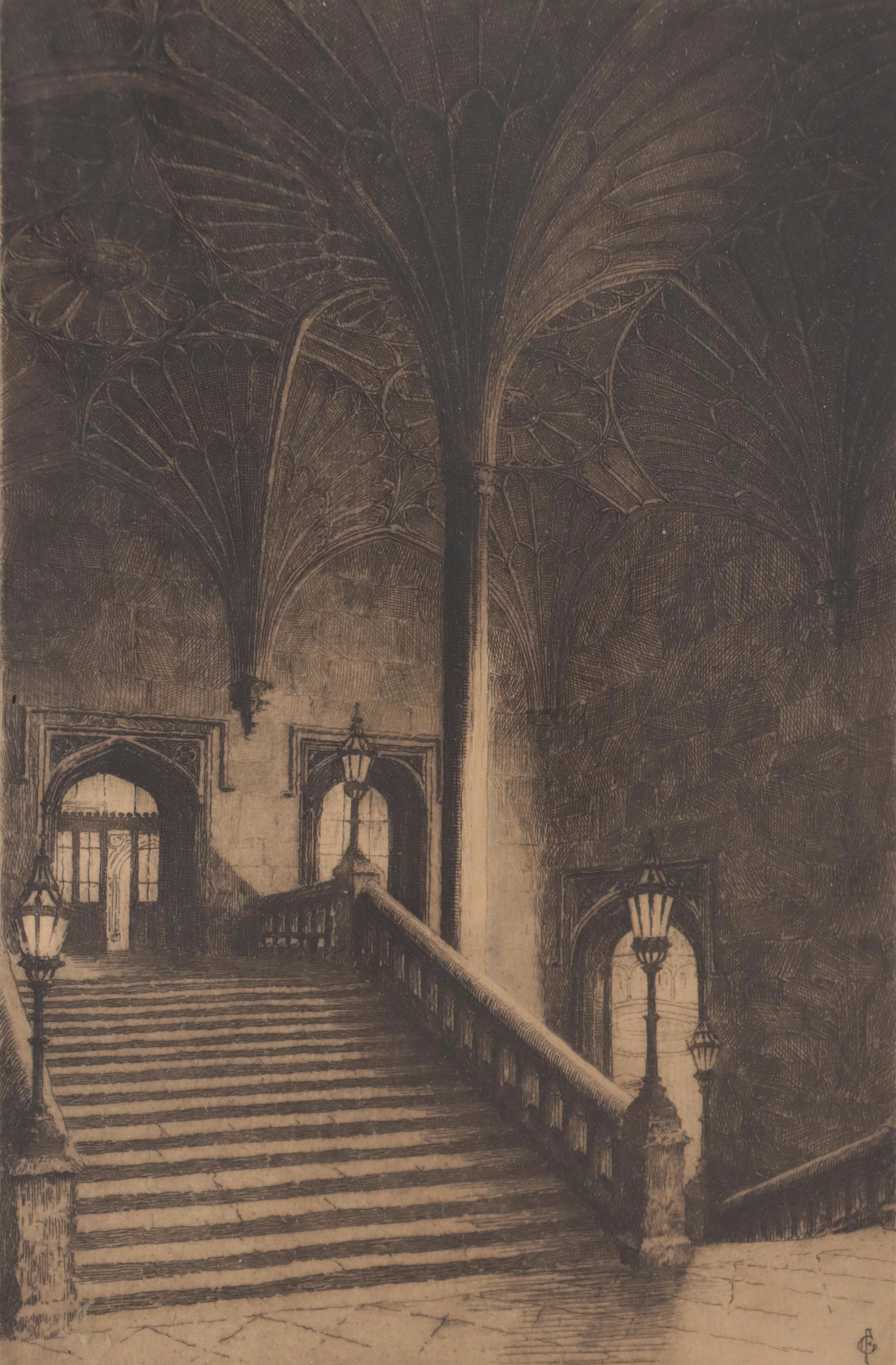 Architectural Prints Including Hand-Colored Engraving "Pantheon, Oxford St."