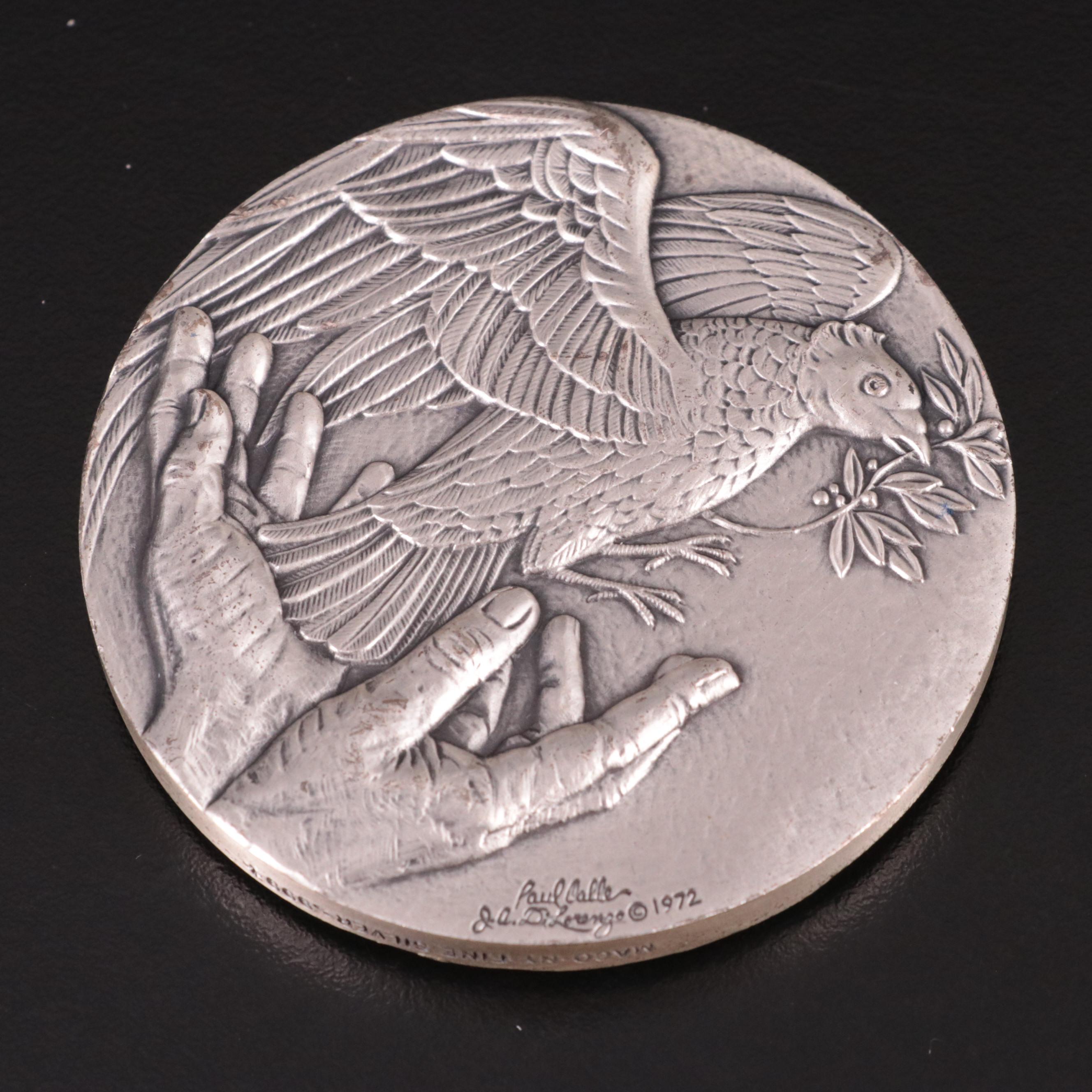 Two Large .999 Silver Medals