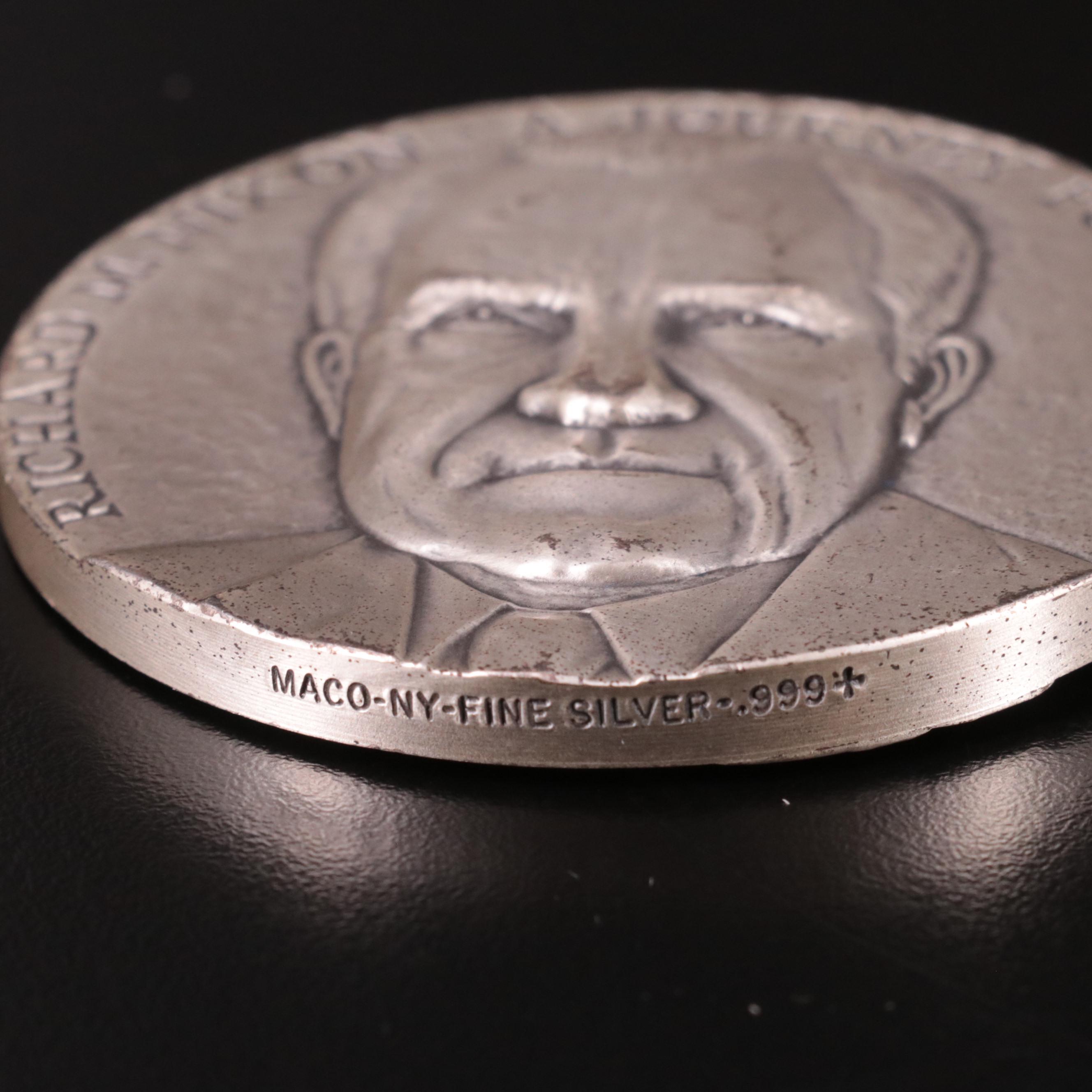 Two Large .999 Silver Medals