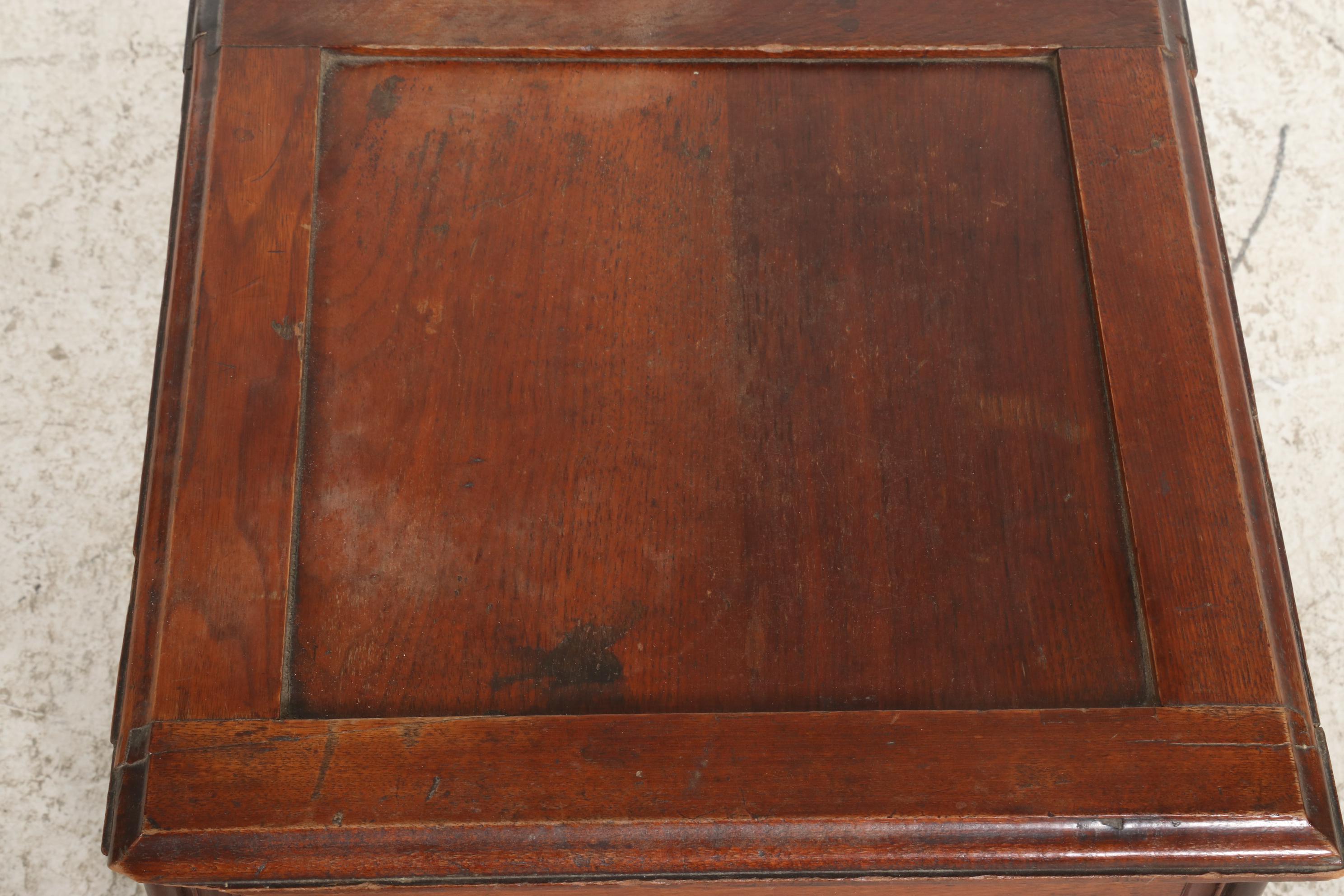 Victorian Walnut Commode Cabinet with C.C. Thompson Chamber Pot