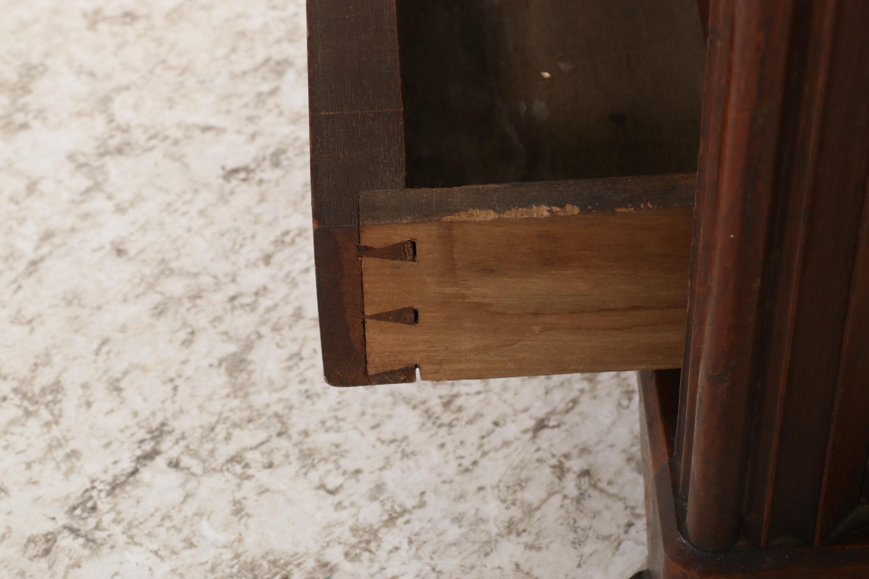 Victorian Walnut Commode Cabinet with C.C. Thompson Chamber Pot