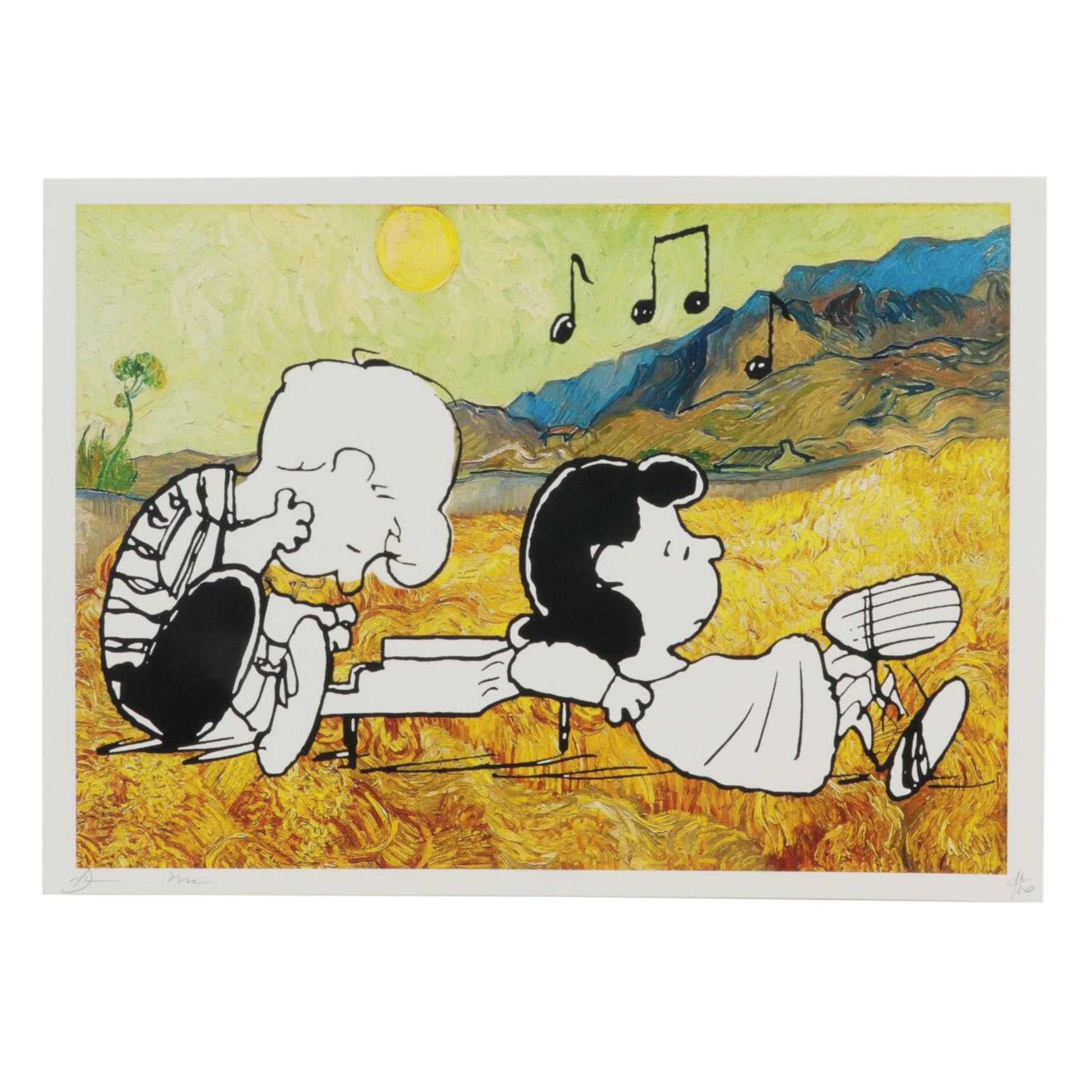Death NYC Pop Art Graphic Print of Lucy and Schroeder