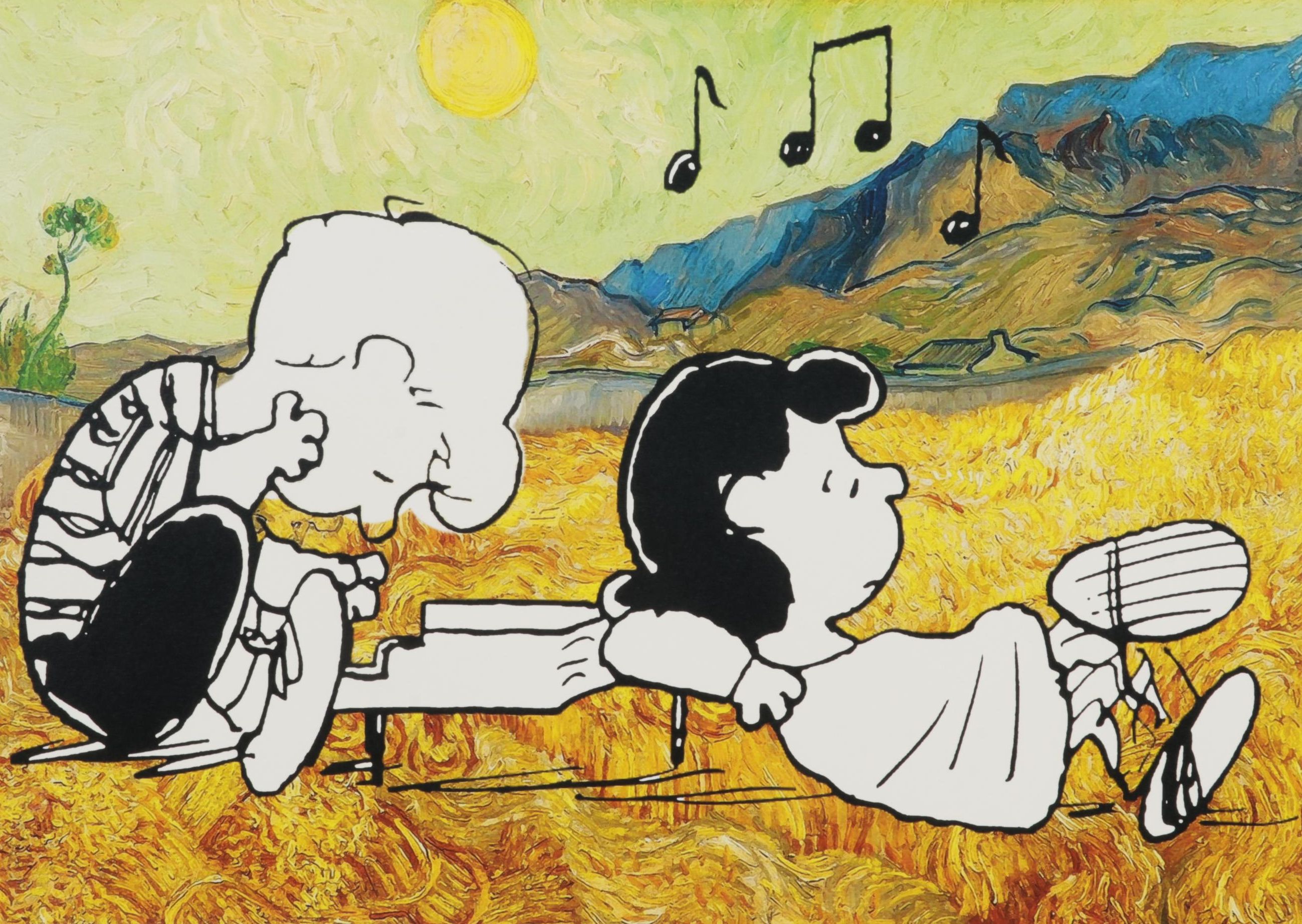 Death NYC Pop Art Graphic Print of Lucy and Schroeder