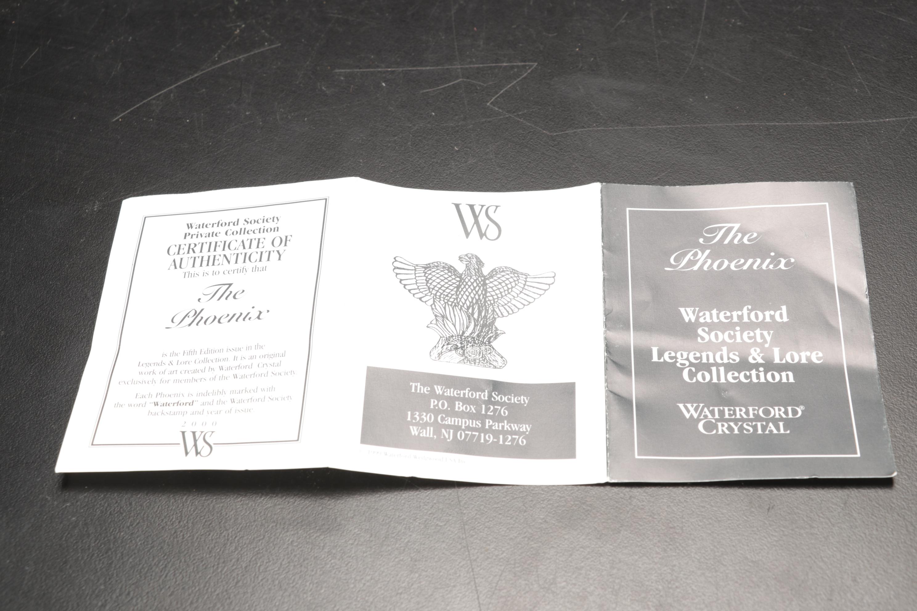 Waterford Crystal "The Phoenix" Figurine from the Legends & Lore Collection