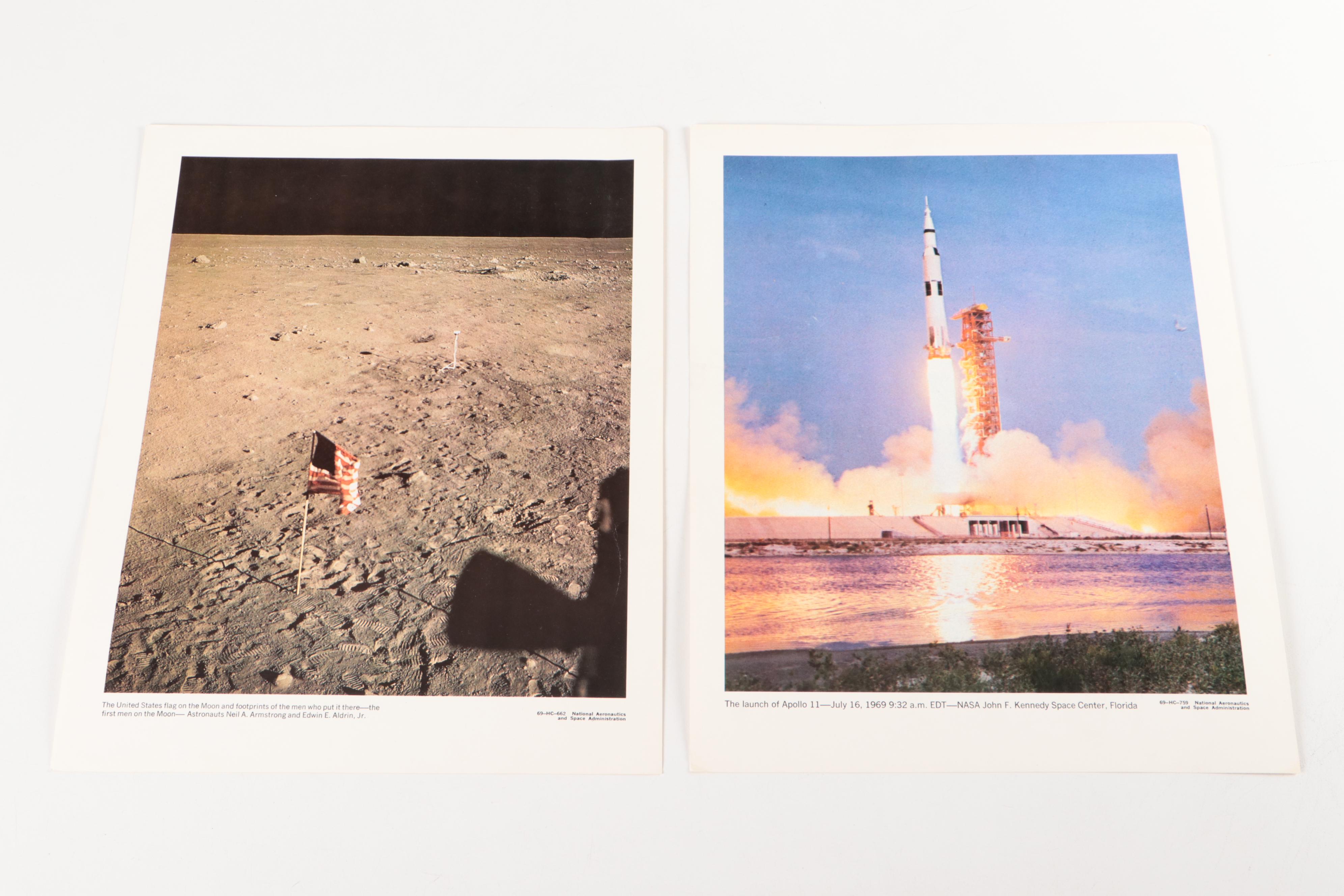 NASA Offset Lithograph Prints of the Apollo 11 Moon Landing and More