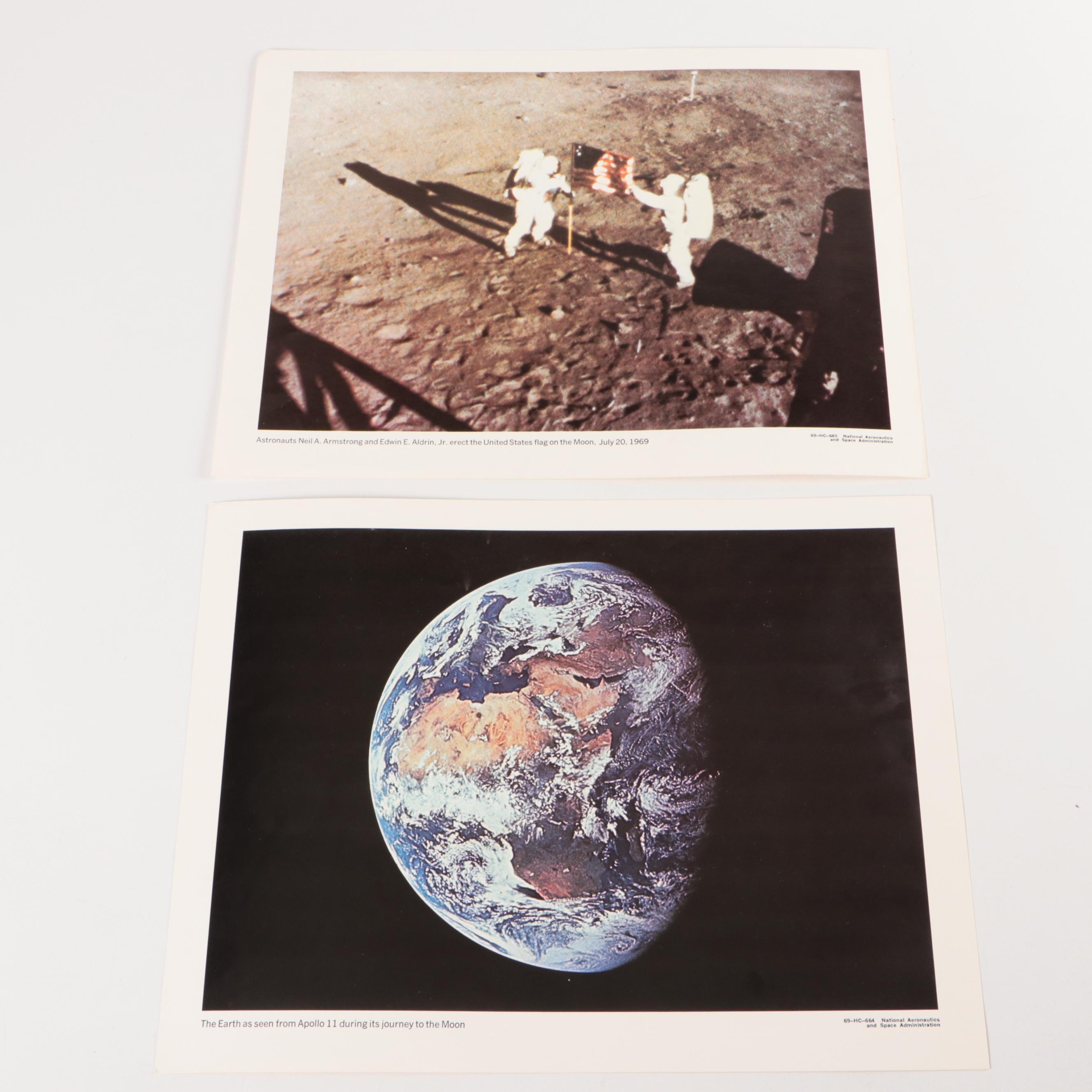 NASA Offset Lithograph Prints of the Apollo 11 Moon Landing and More