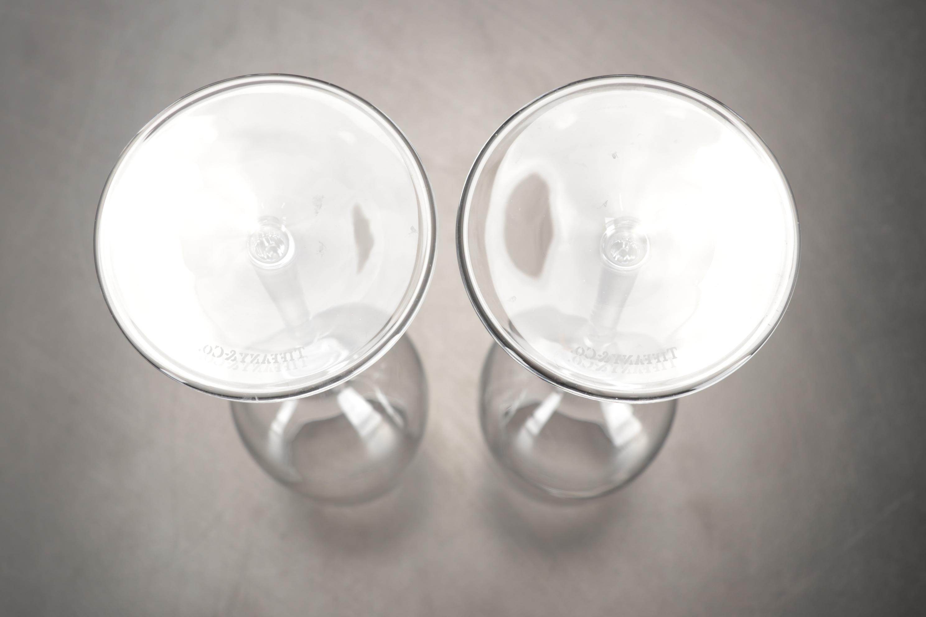 Tiffany & Co. "Metropolis" Crystal Vase and Toasting Champagne Flutes