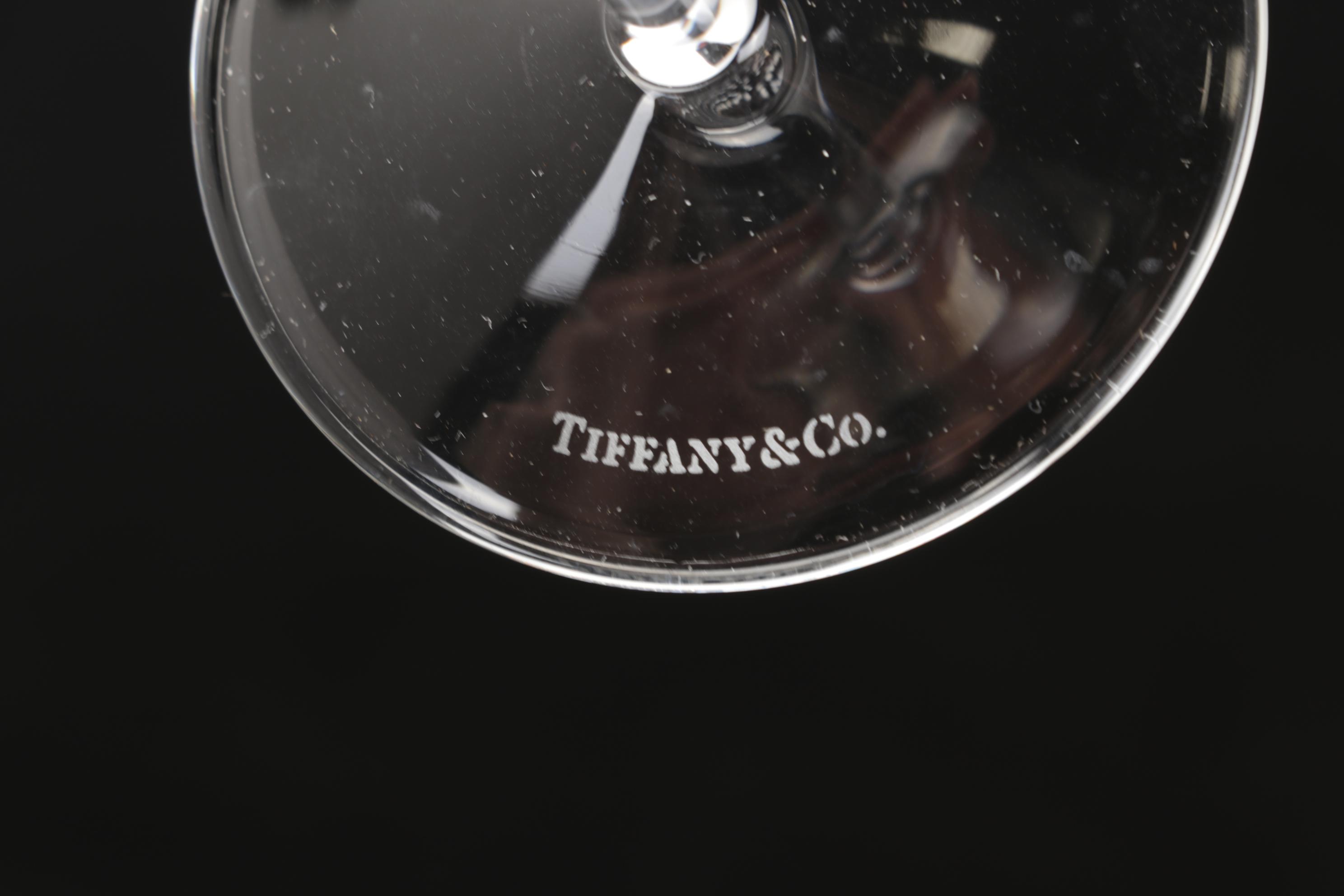 Tiffany & Co. "Metropolis" Crystal Vase and Toasting Champagne Flutes